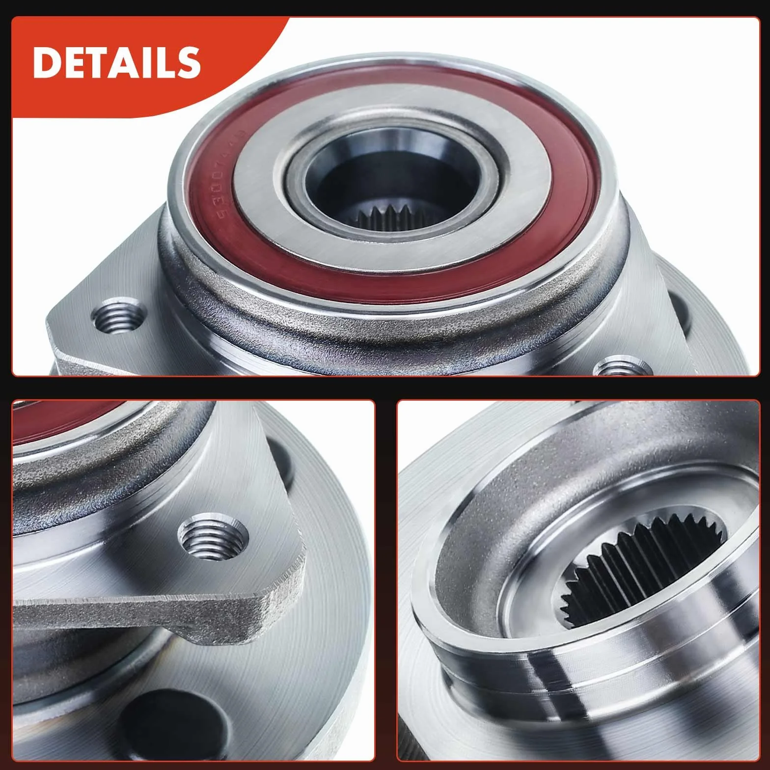 Frankberg Cuscinetto ruota Set di cuscinetti ruota Asse Anteriore Ruota flangiata diametro 164,4 Compatibile con Grand Cherokee II WG WJ 1999-2005 Replace# 513159 52098679AD 52098679AB BR930335