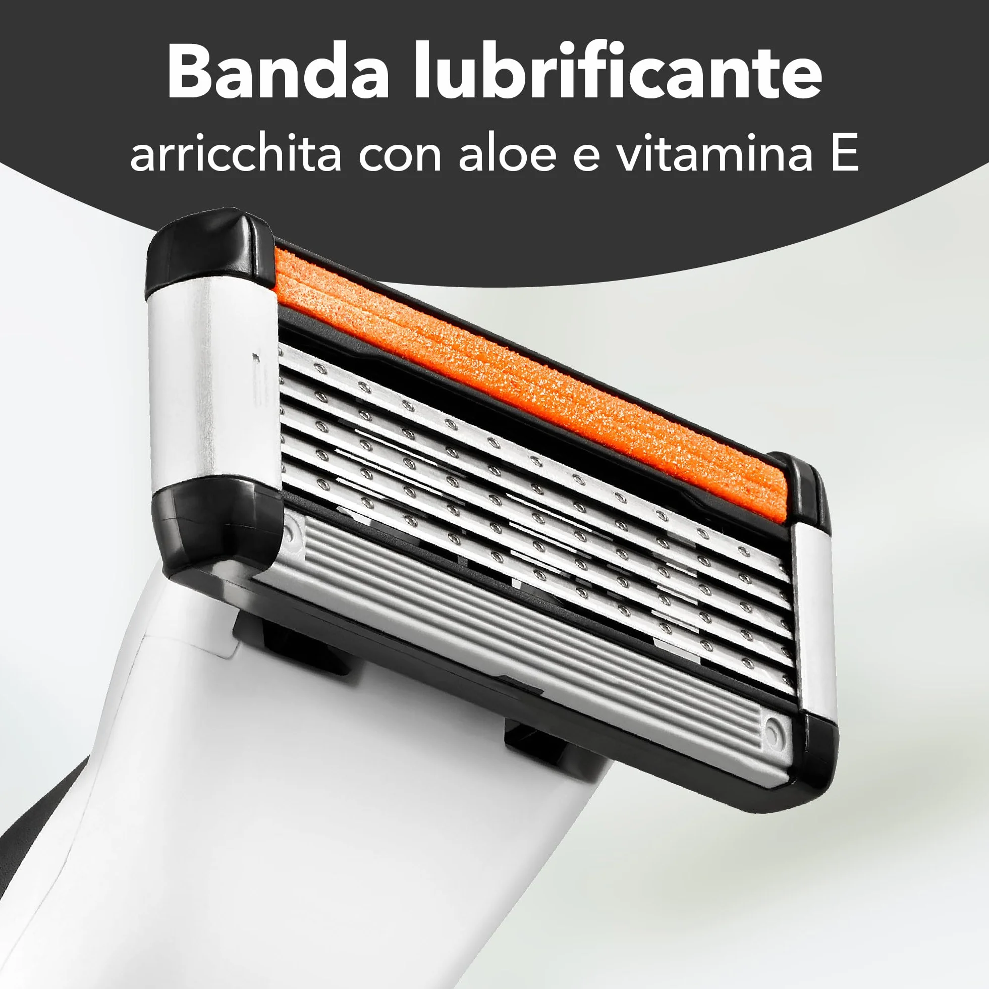 BIC Hybrid 5 Flex Rasoio Ricaricabile da Uomo, Starter Kit con 5 Lame Mobili