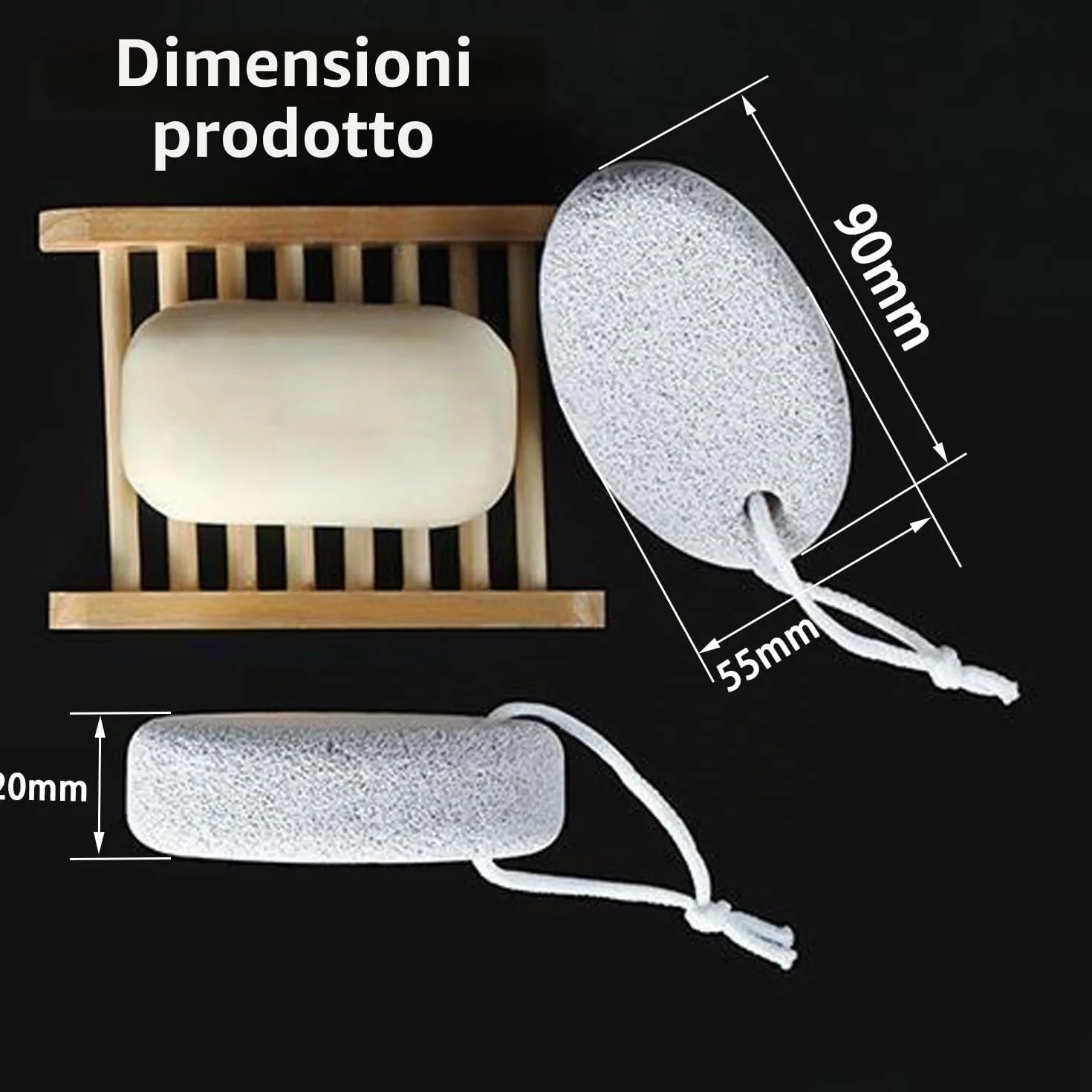 Pietra Pomice Naturale per Piedi e Mani, Lava Pedicure Tools Rimozione Callo Pelle Dura