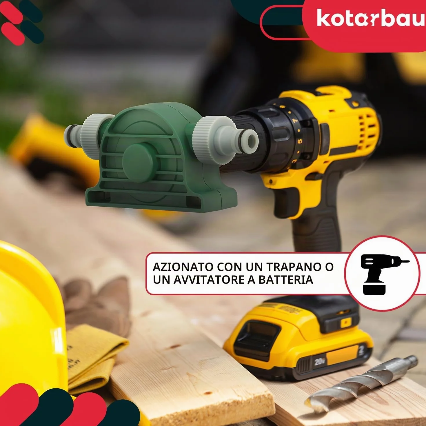 Pompa per trapano Kotarbau 4200 ml/min carburante acqua