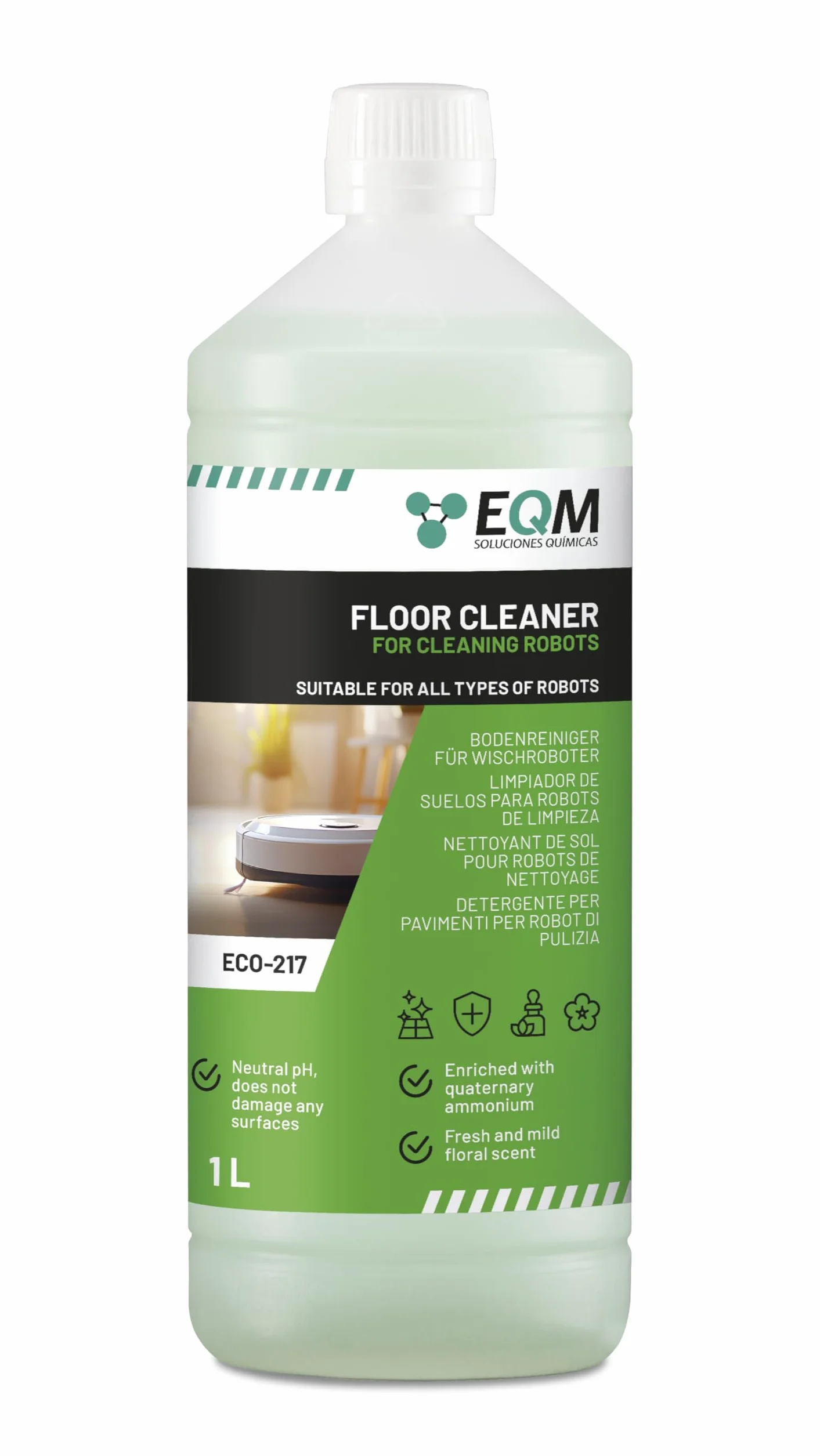 EQM ECO-217 Detergente per Robot Lavapavimenti 1L pH Neutro