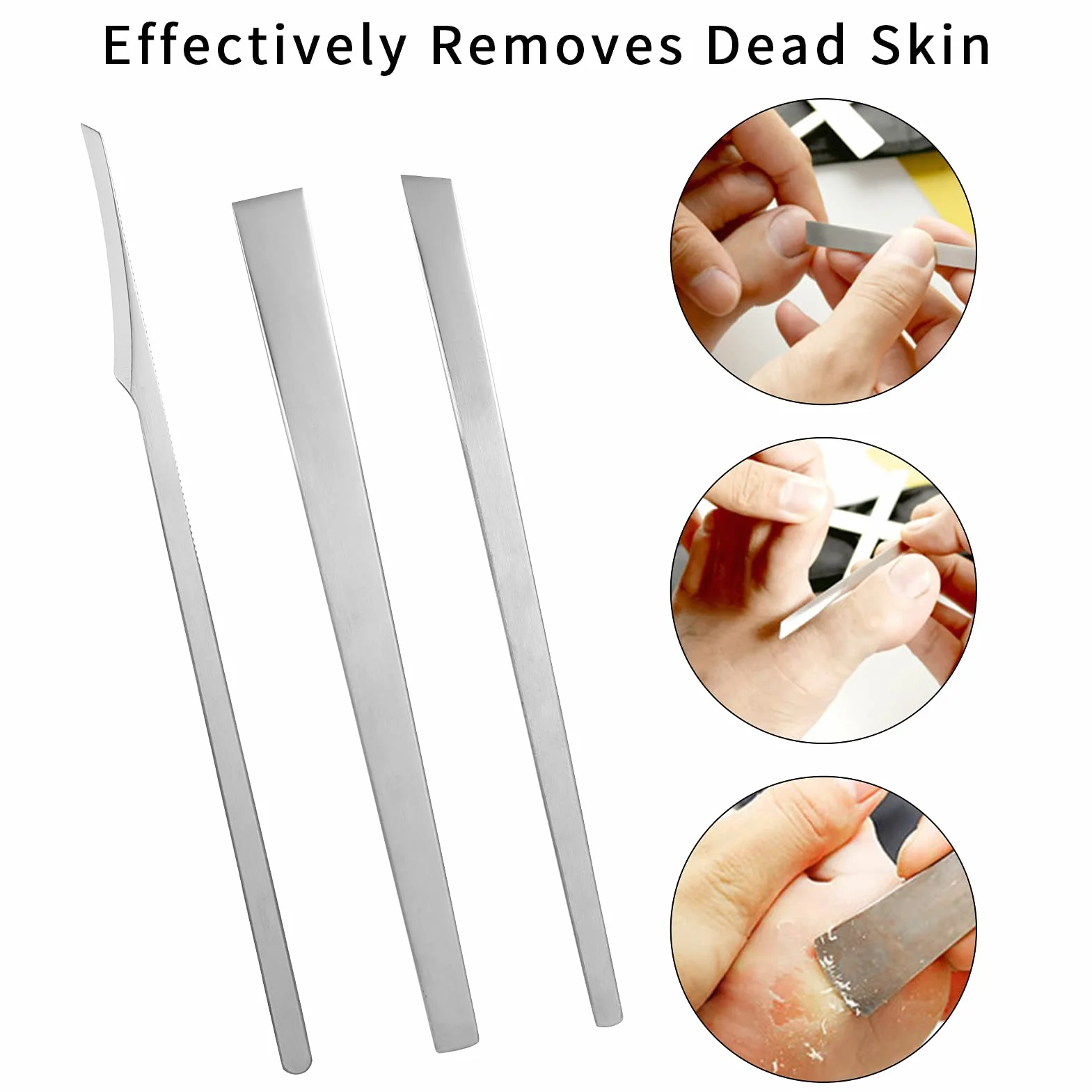 Set Pedicure Professionale con Lima Piedi e Raschietto Calli 10 Lame