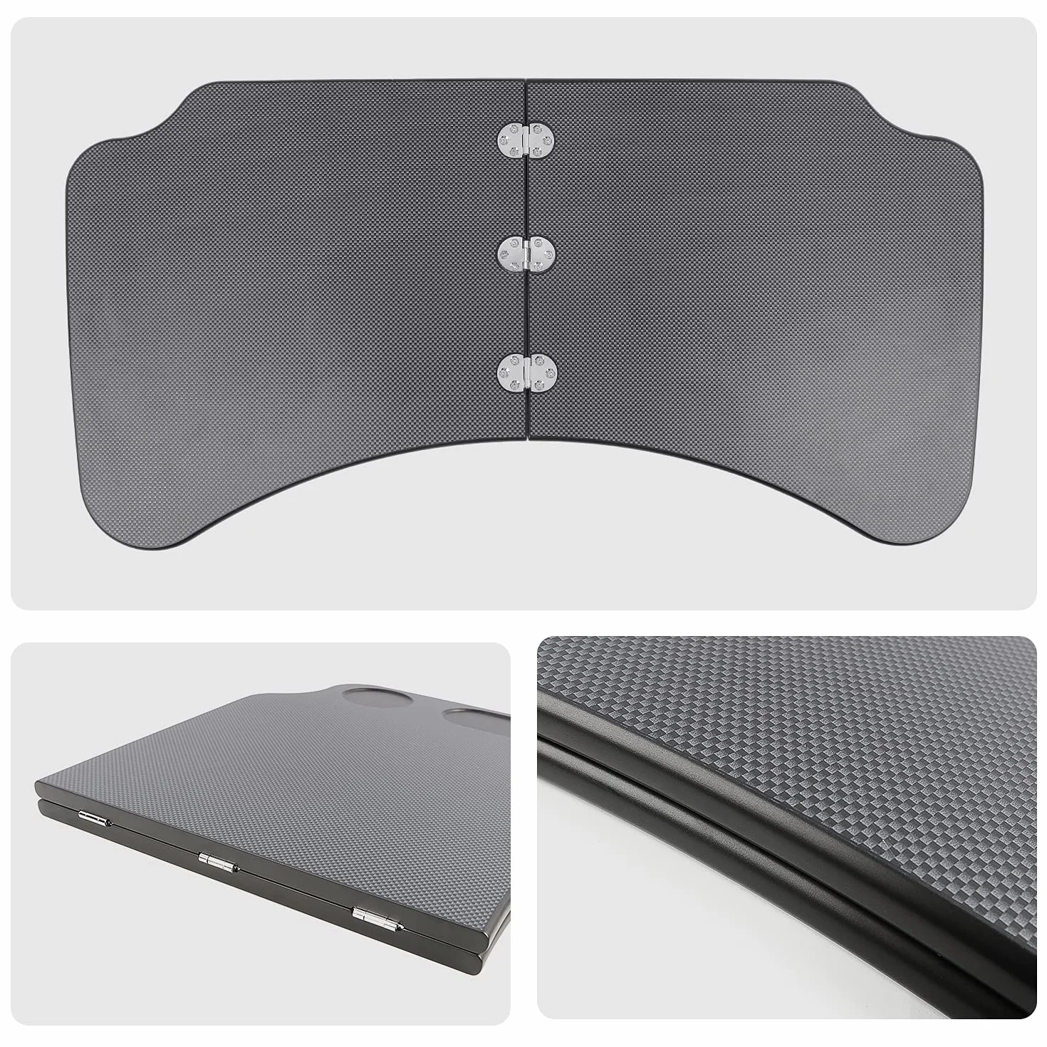 Tavolo da lavoro pieghevole per computer portatile per Tesla Model 3 Model Y Accessori per volante in fibra di carbonio