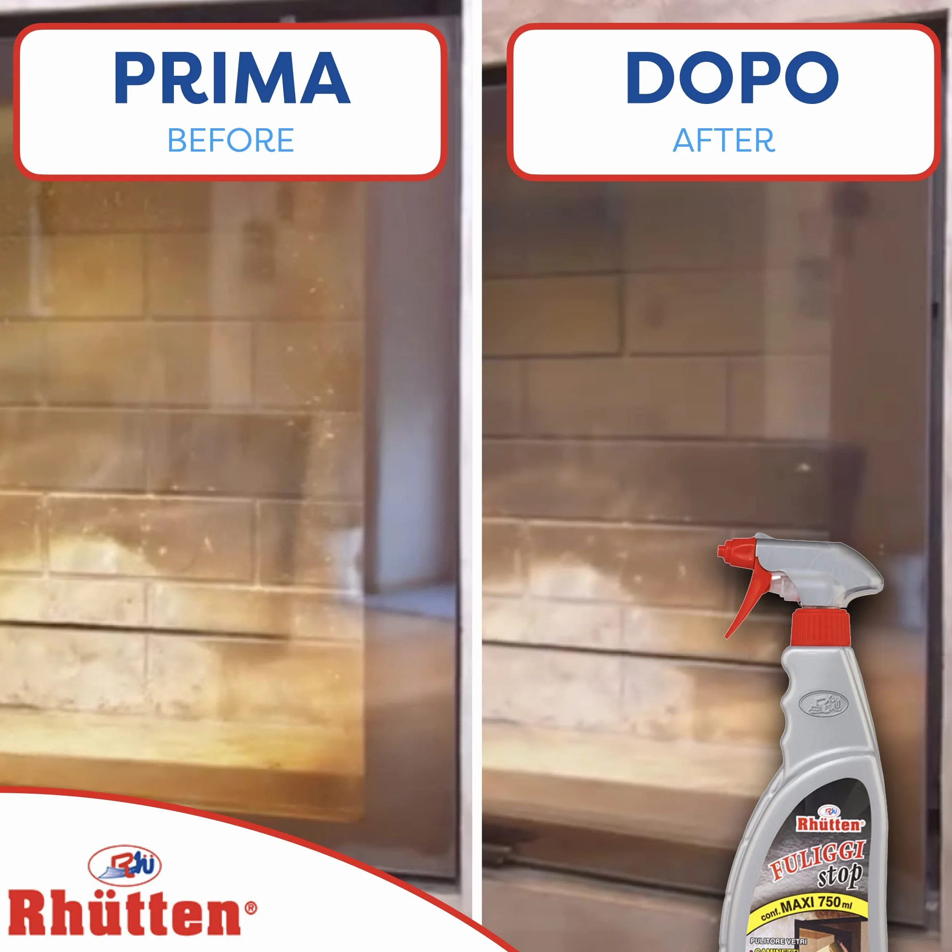 Fuliggi Stop Schiuma Disincrostante Vetri Interni Camini e Stufe 750ml
