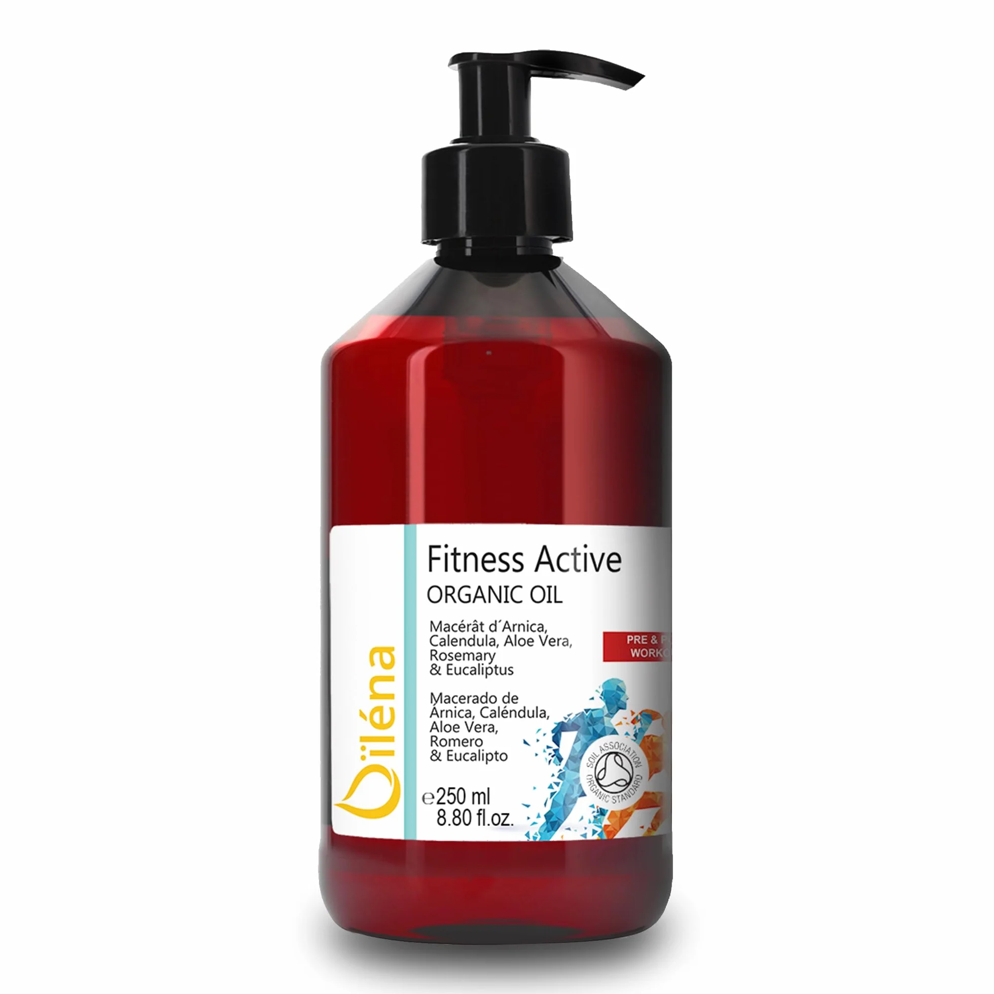 Olio Massaggio Muscolare 250ml Professionale Aloe Vera Calendula Rosmarino Eucalipto Pre-Post Allenamento