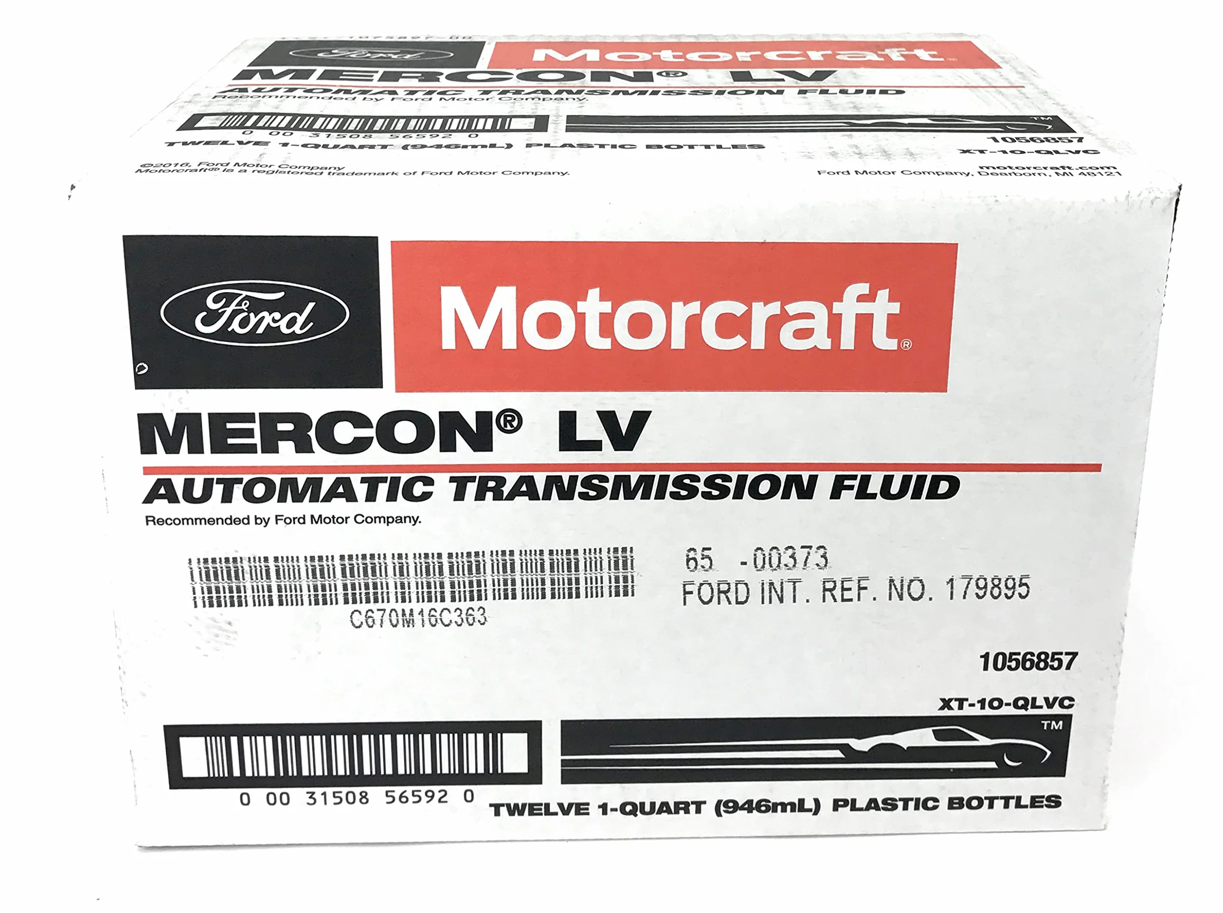 Motorcraft MERCON LV Automatic Transmission Fluid (ATF) 12 Quart Case