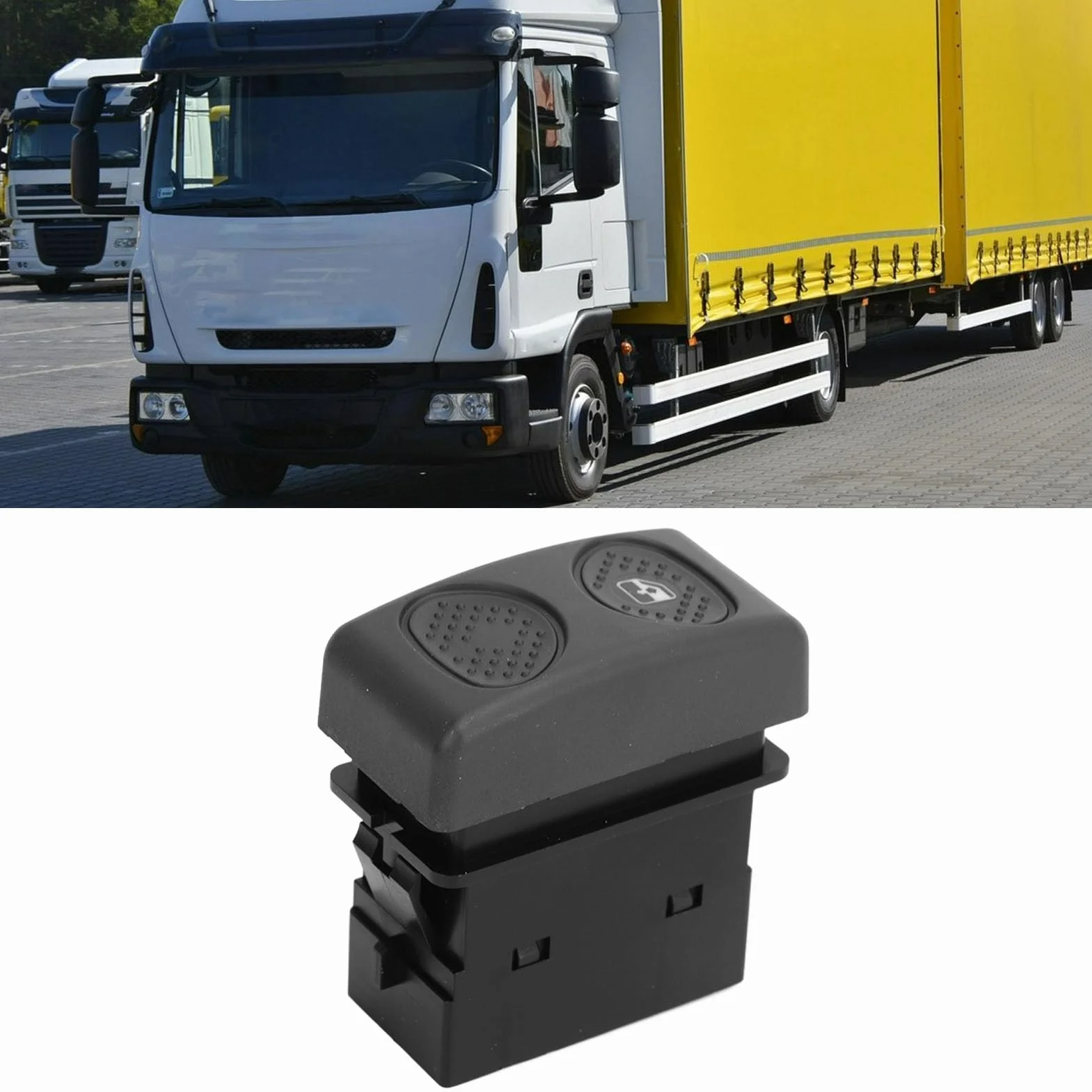 Interruttore Alzacristallo Elettrico, OEM 504096615, Interruttore Vista Posteriore a Risposta Rapida Ad Alta sensibilità per Eurocargo, Sostituzione Dell'interruttore di