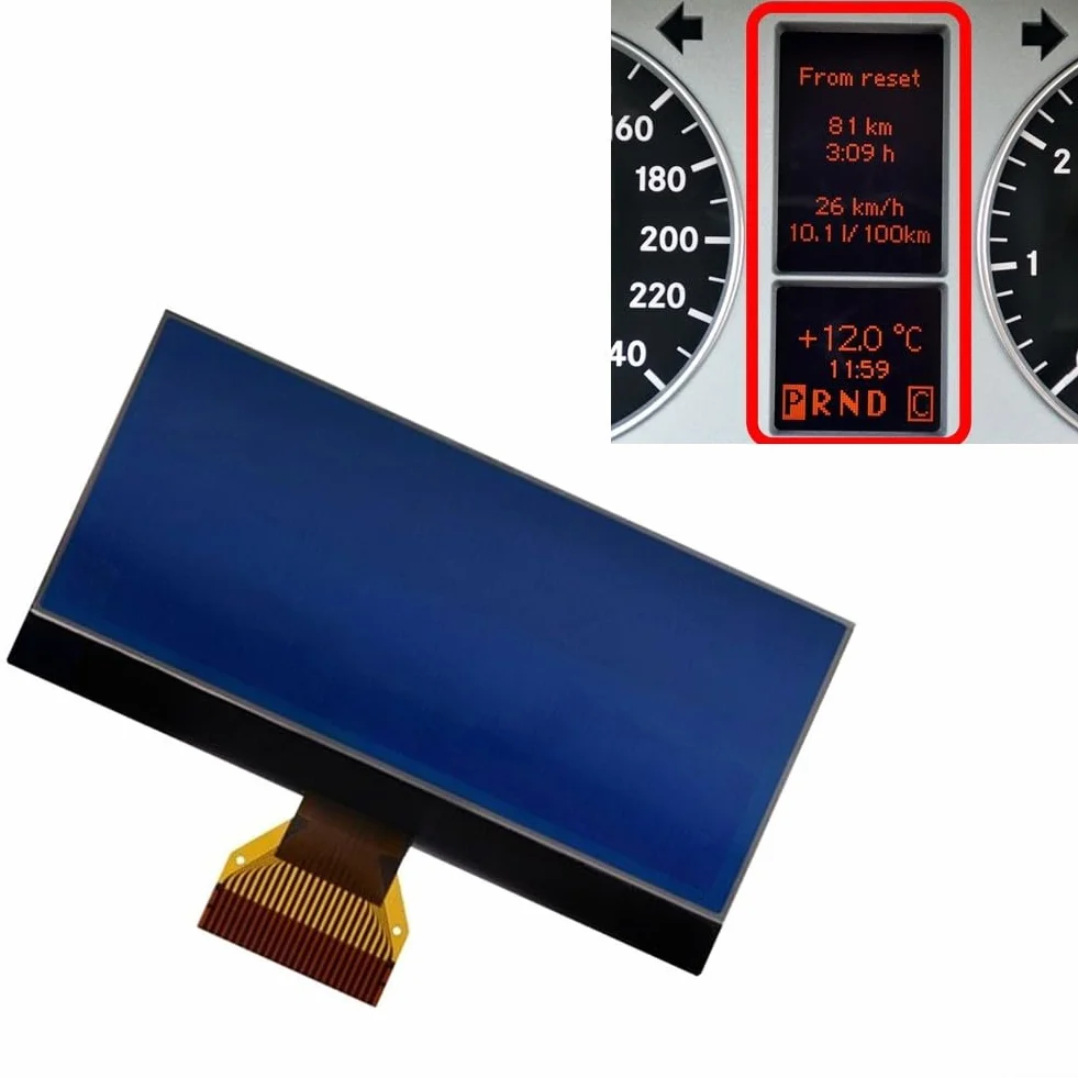 Schermo LCD compatibile con gruppo strumenti W169 W245 8 Volt