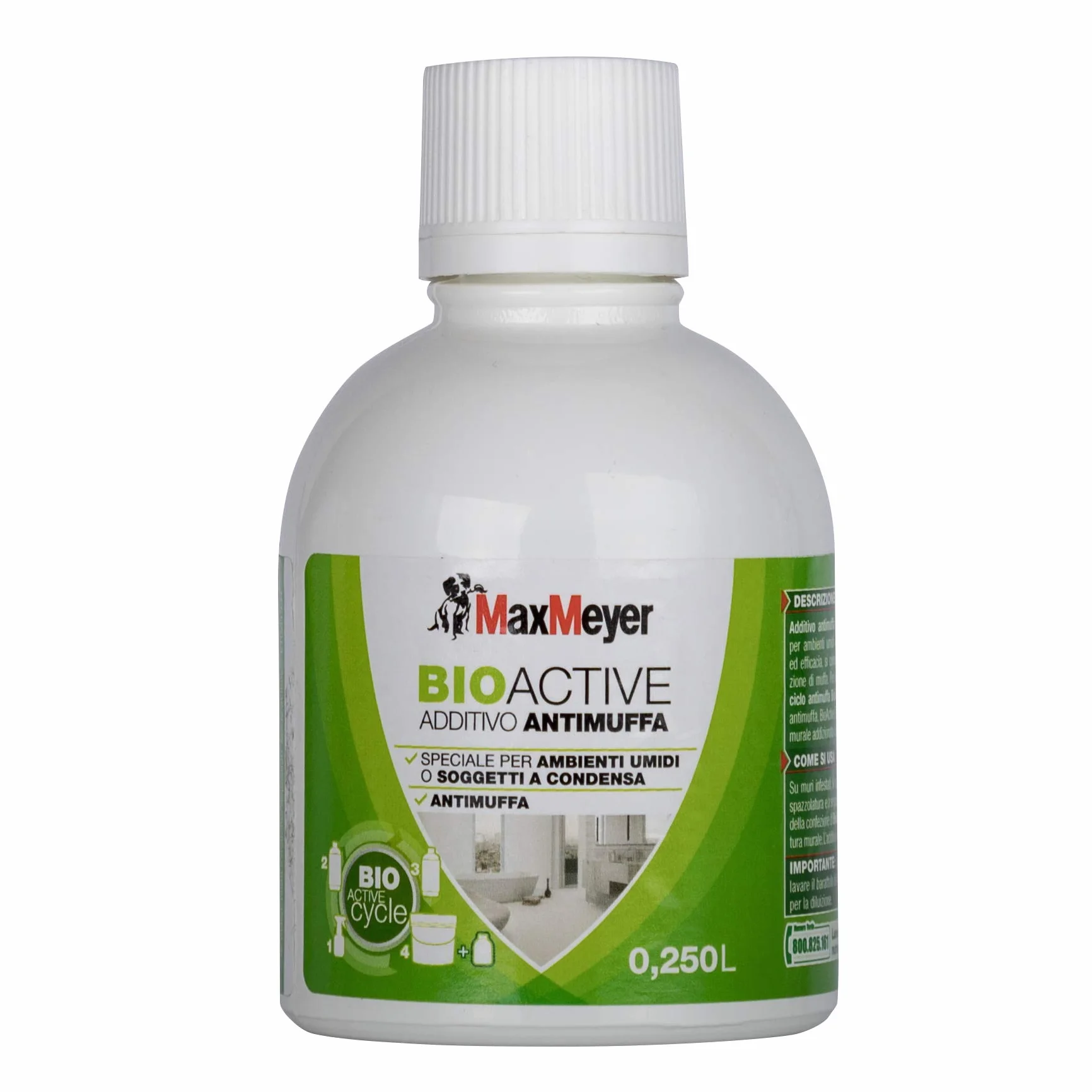 MaxMeyer Additivo antimuffa per interni Bioactive INCOLORE 0,25 L