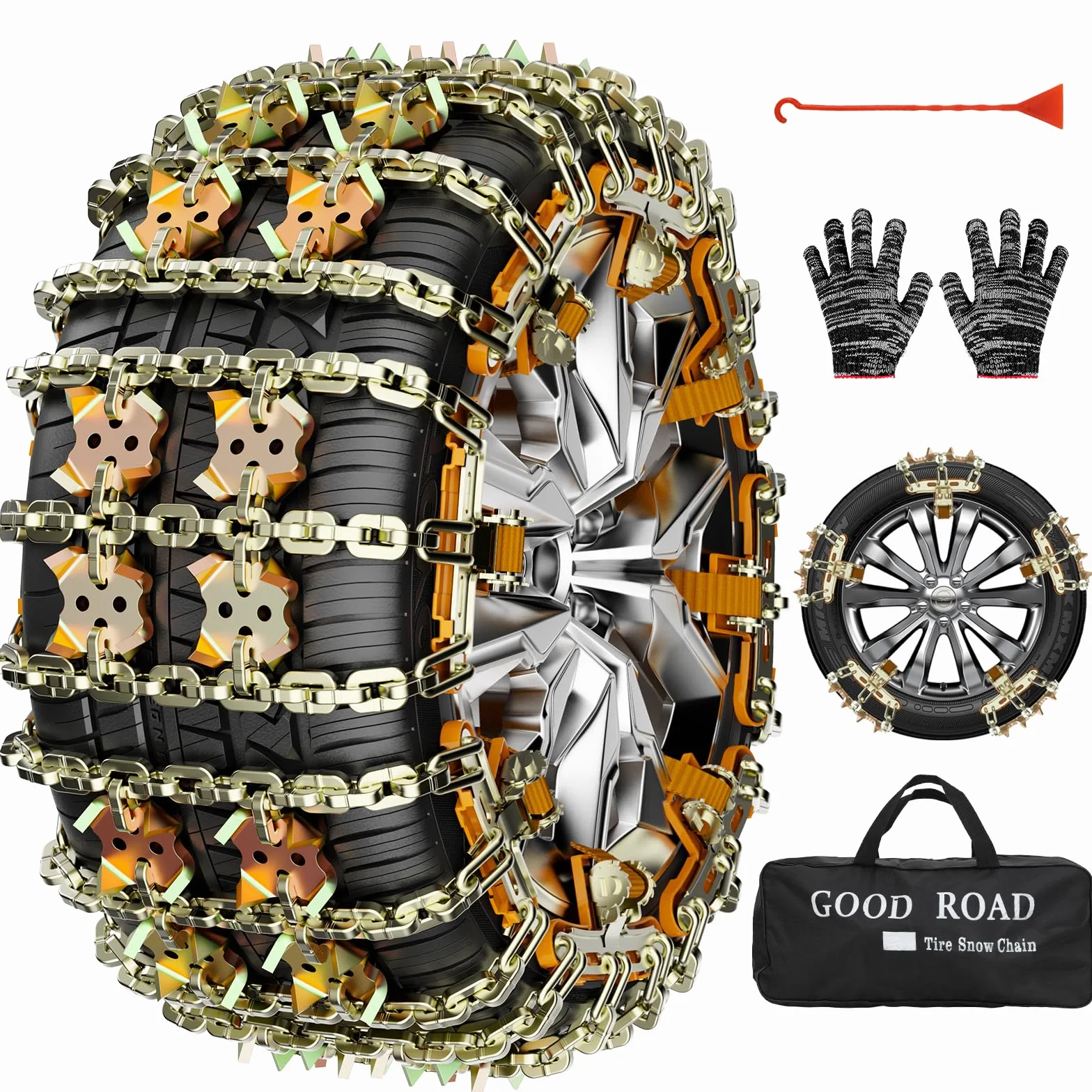 Catene Neve Universali Per Auto 8 Pezzi Larghezza Pneumatici 165-265 mm Adatte Per PKW SUV MPV LKW ATV Installazione Rapida