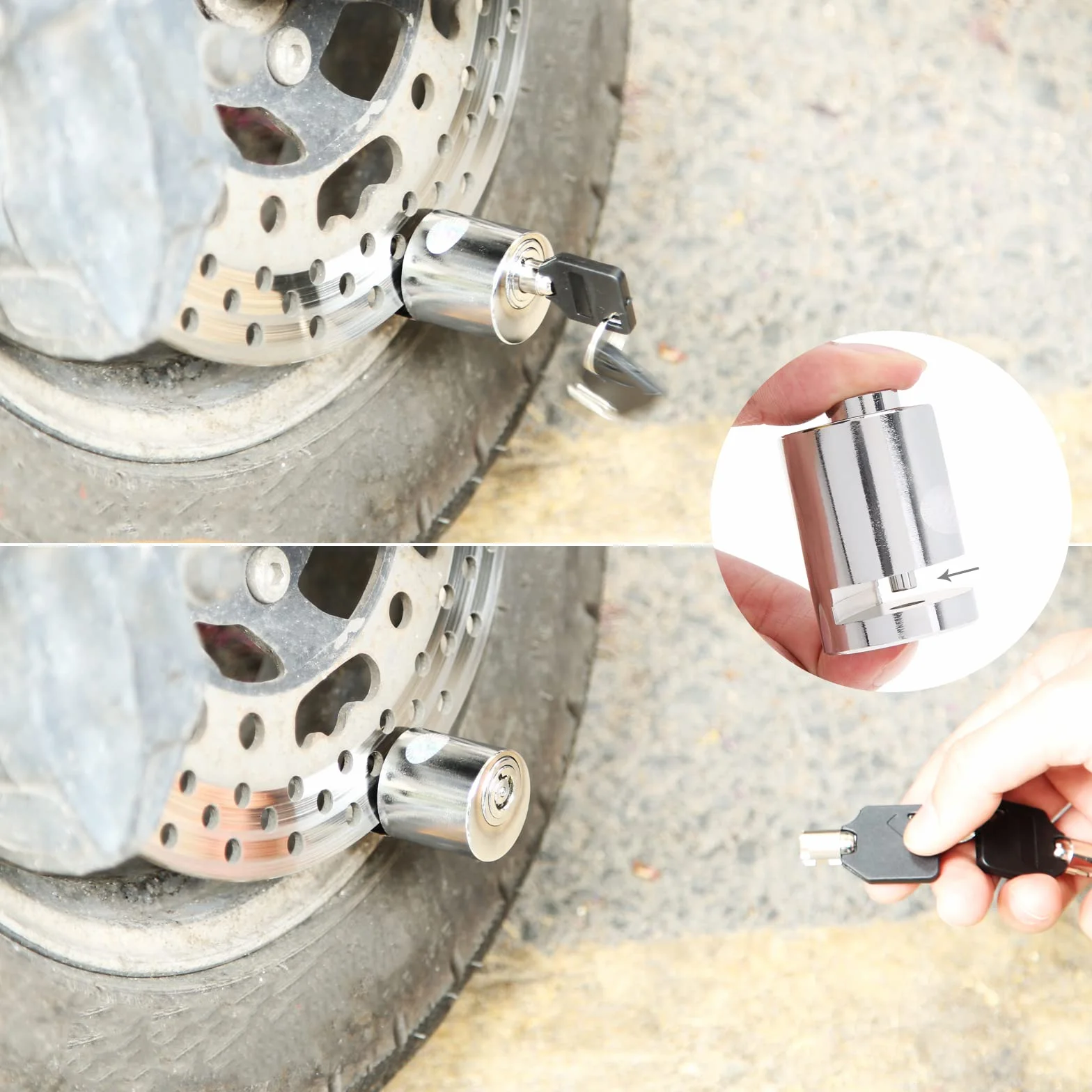 Windance Blocco freno a disco antifurto per bicicletta moto mountain bike