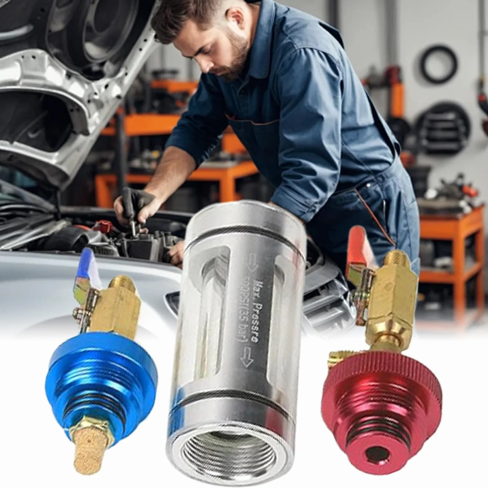 Generico Analizzatore di Olio AC | Diagnosi di Aria Condizionata Auto | Strumento Diagnostico con Filtro per Impurità E Monitoraggio Reale per | Analizzatore di Olio 'analizzatore di Olio AC
