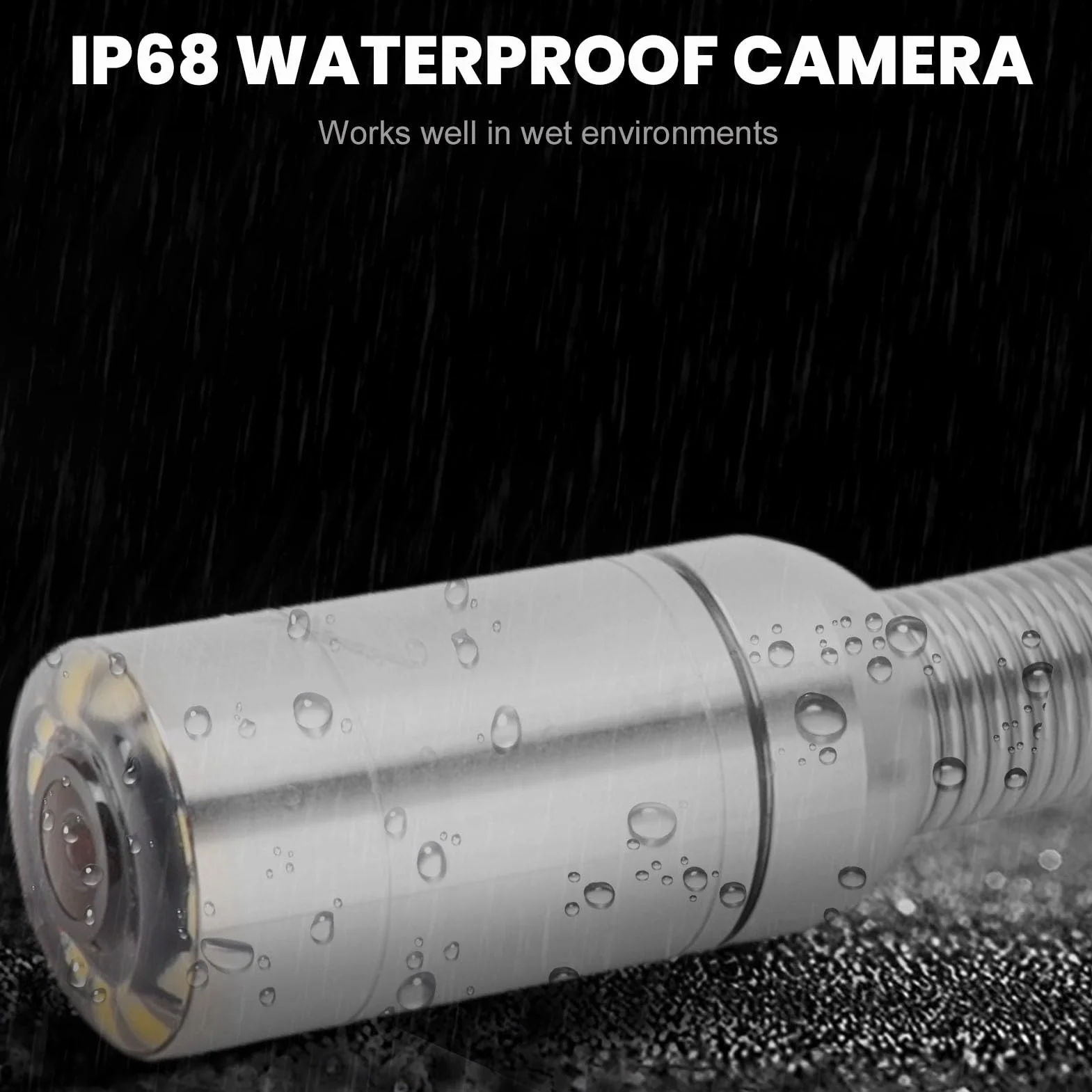 Endoscopio Professionale 23mm Testa Telecamera Ispezione Fognature Acciaio Inossidabile IP68 12 LED
