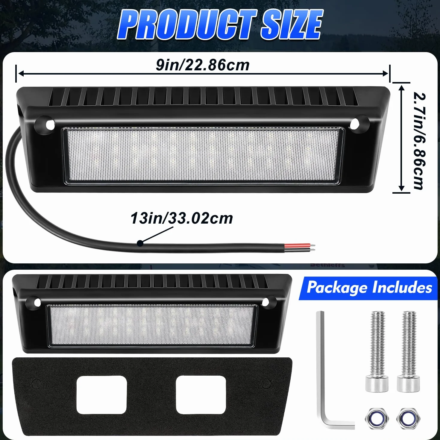 SUPAREE Luce Esterna Camper LED 12V 6000K IP67 Impermeabile per RV Van Camper Trailers