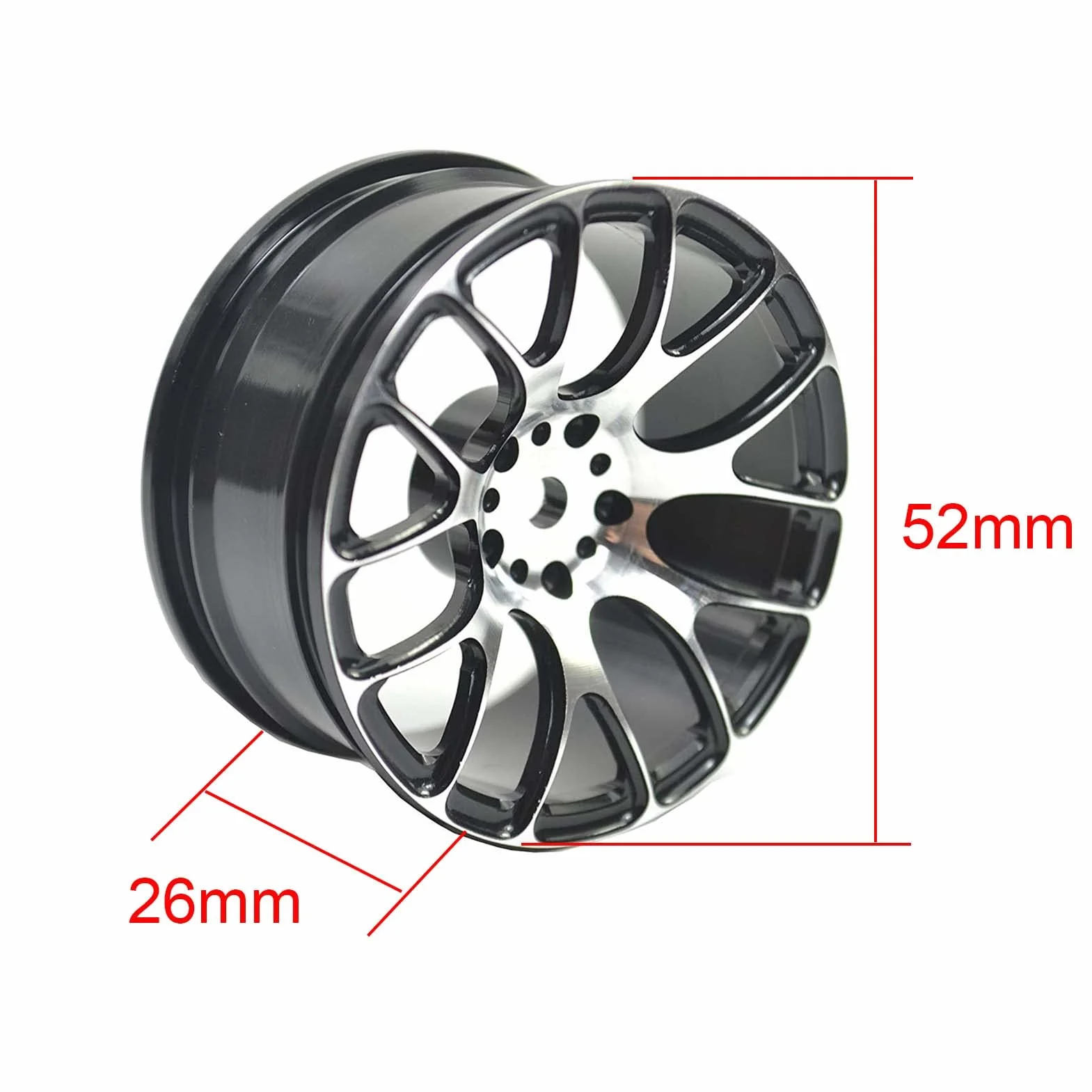 KEEDA Cerchi in lega da 52 mm per auto da corsa RC Drift On Road HSP Redcat HPI Himoto Kyosho (blu)
