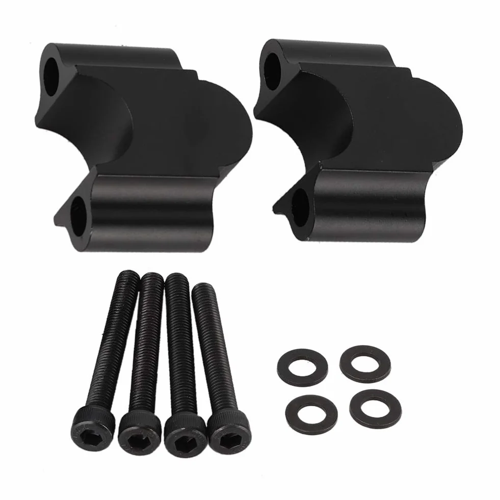 Rialzo manubrio universale, Moto Rialzo manubrio in lega di alluminio, 7/8 '22mm, Flangia di sollevamento della barra del motociclo (nero)