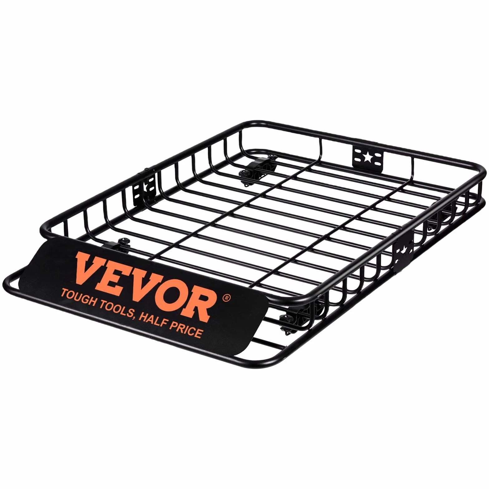 VEVOR Cestello Portabagagli da Tetto Auto SUV Acciaio Q195 130,5x91,5x12,7 cm Capacità 90,7 kg 16,3 kg