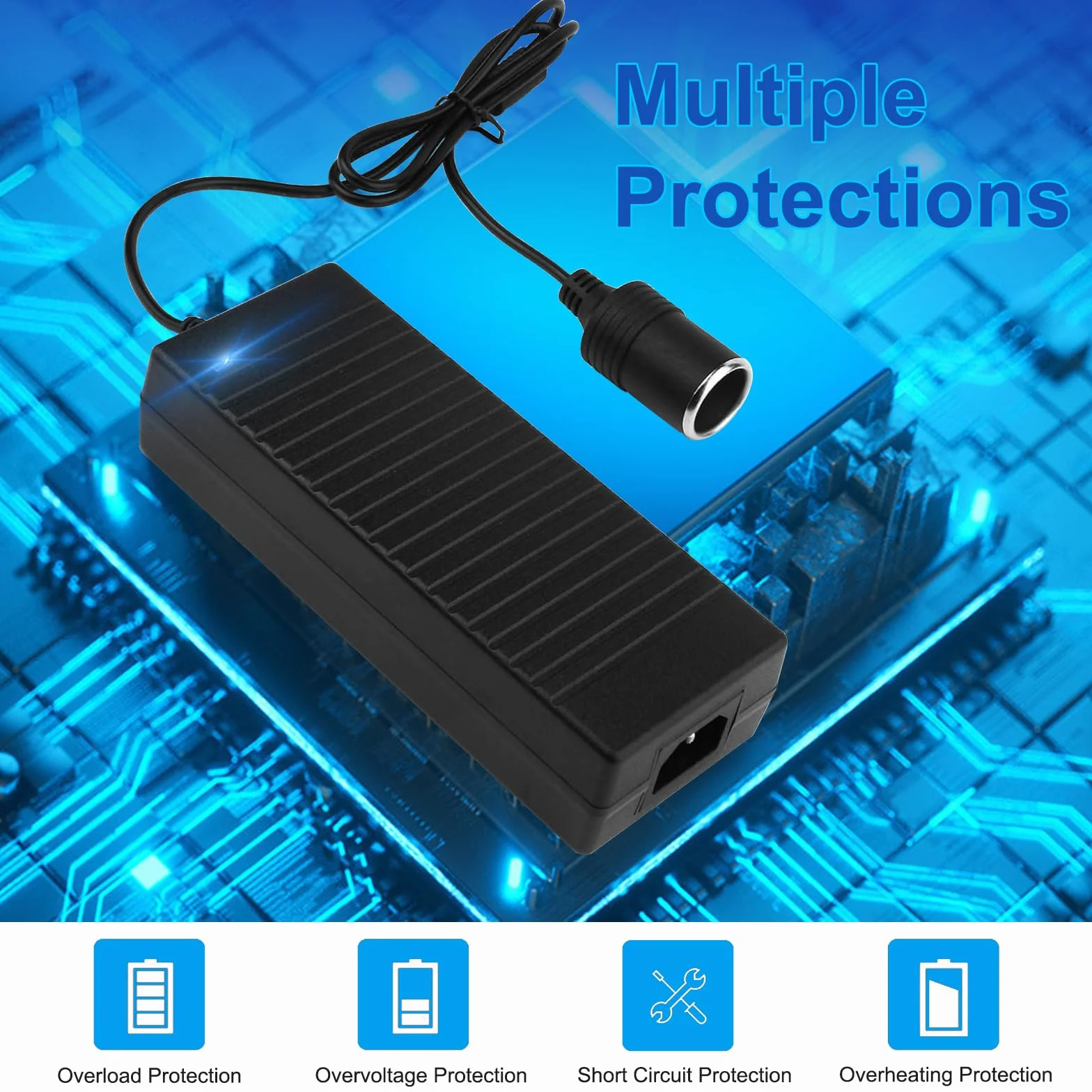 Adattatore da AC a DC Presa Accendisigari Auto 240V a 12V 15A 180W Alimentatore Convertitore