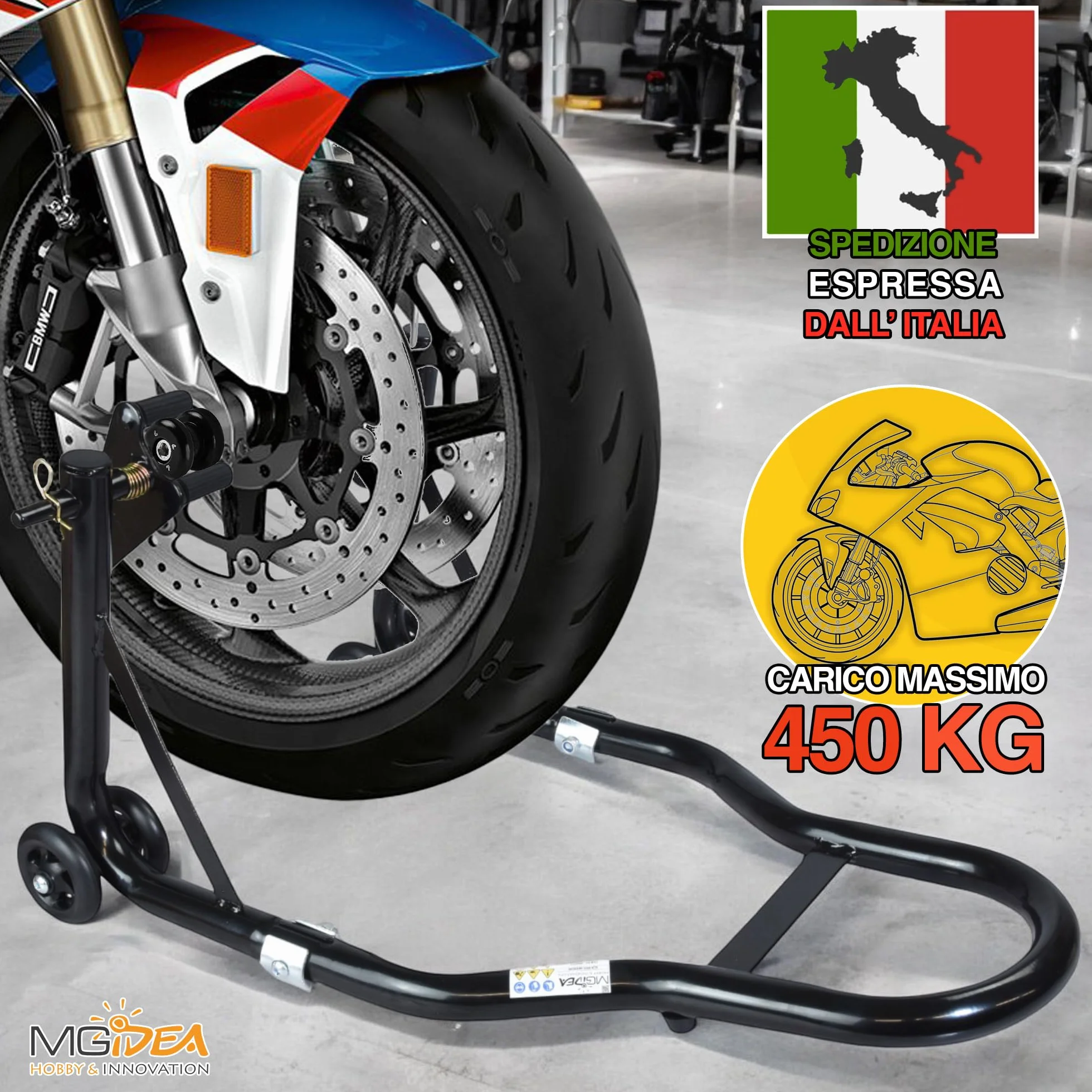ALZA Sollevatore Moto Anteriore per Pista Garage Superbike Naked