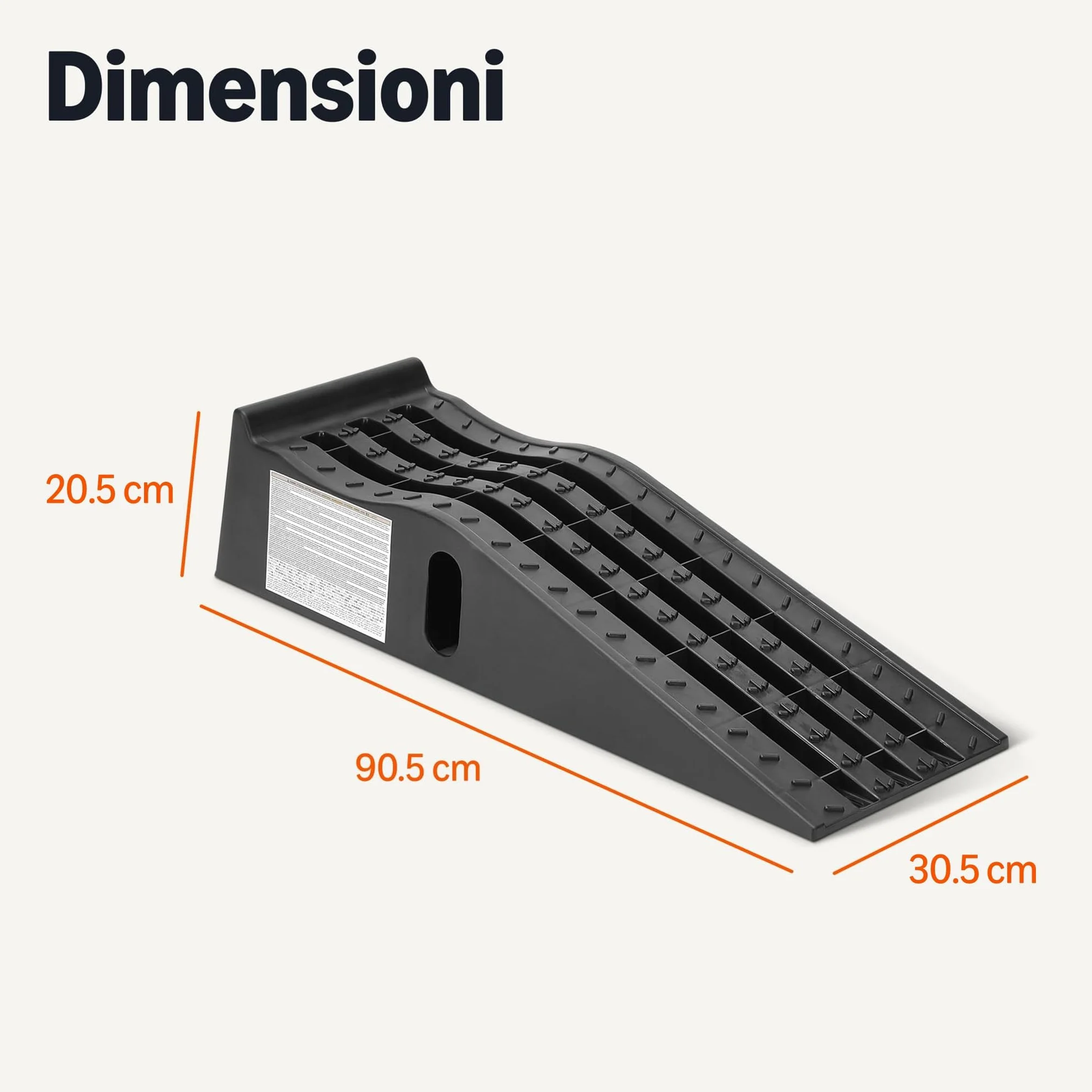 Amazon Basics Rampe Carico Auto in Plastica Resistente, Capacità 2948kg per Coppia, Base Gomma Antiscivolo, Set da 2, Nero