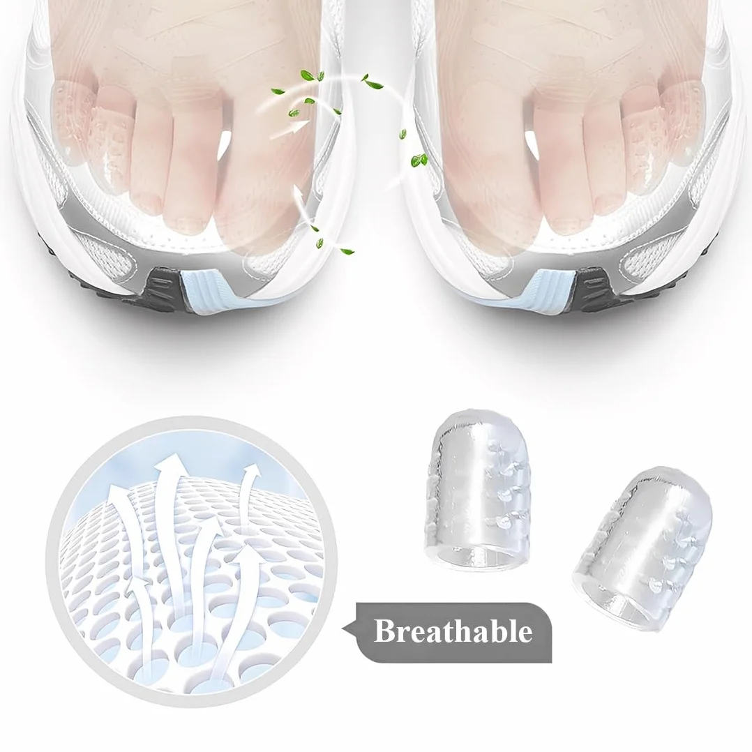 60 Pezzi Protezione Dita Piedi in Silicone, Protezione Mignolo Piede, Separatore Dita Piede Antifrizione