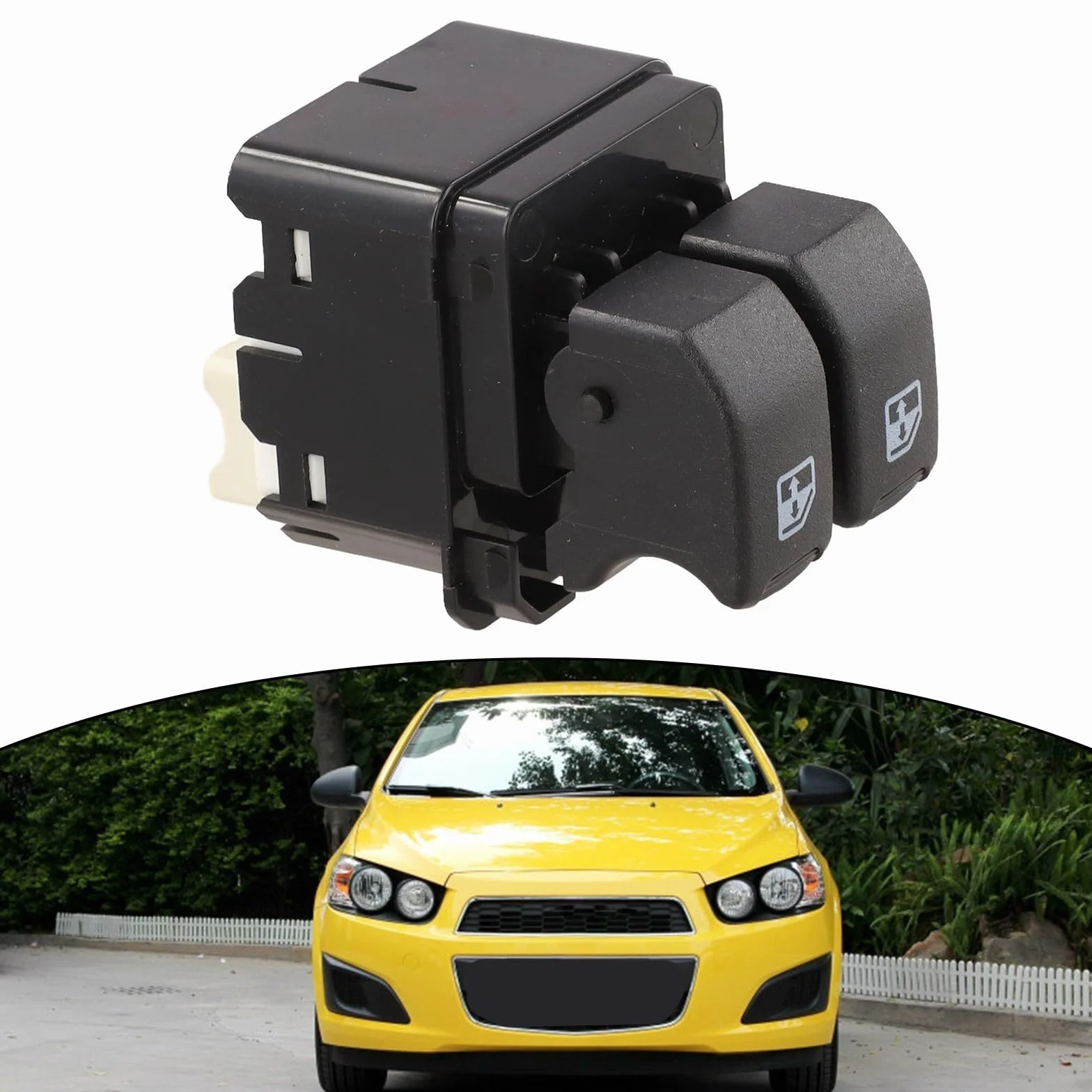 Interruttore alzacristallo elettrico anteriore sinistro 621W04750 Sostituzione diretta per Chevrolet Spark 2010-2015 per Matiz 2005-2010 per Kalos Plastica Facile installazione Accessori per