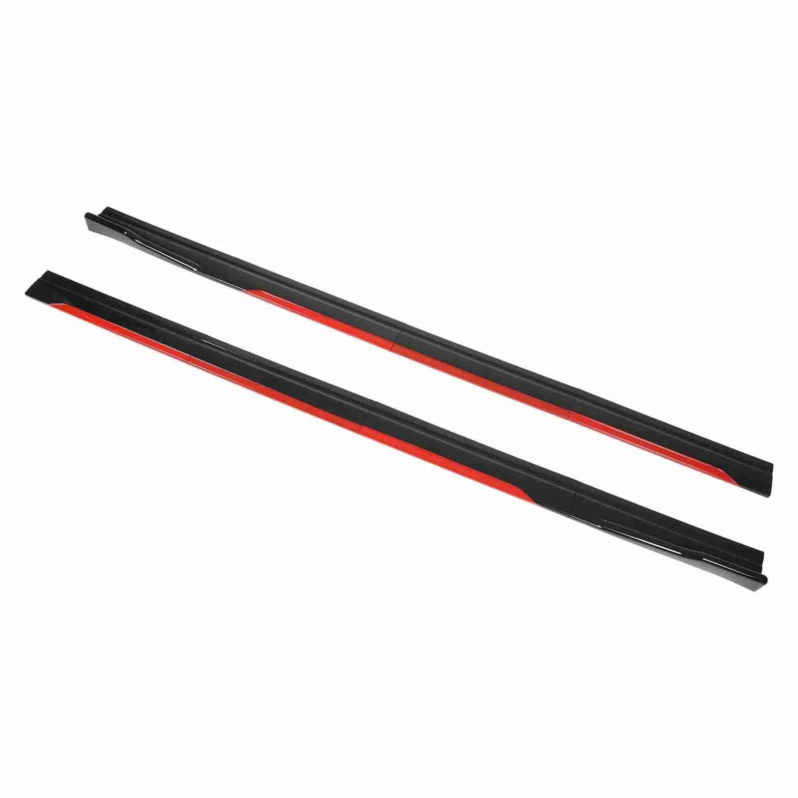 8PCS Minigonna Laterale Auto, Styling Nero Brillante Rosso Trim Splitter Diffusore Winglet Universale per Civica, Riduce Gli Spruzzi