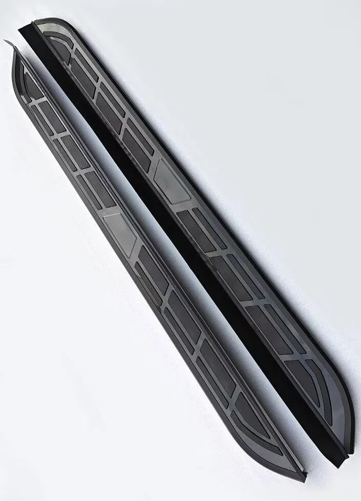 Pedane laterali fisse in alluminio (con staffa) senza trapano | Kit di bulloni per progetti fai da te per SUV (1 set) (HKX) per Land Rover Range Rover Sport 2013-2022, 2 pezzi