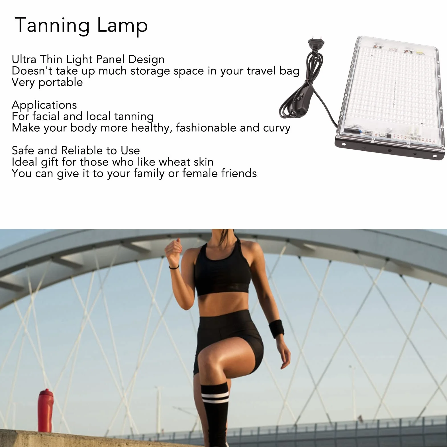 Lampada Abbronzante 100W 85-265V 192 LED Viso Corpo Spina UE