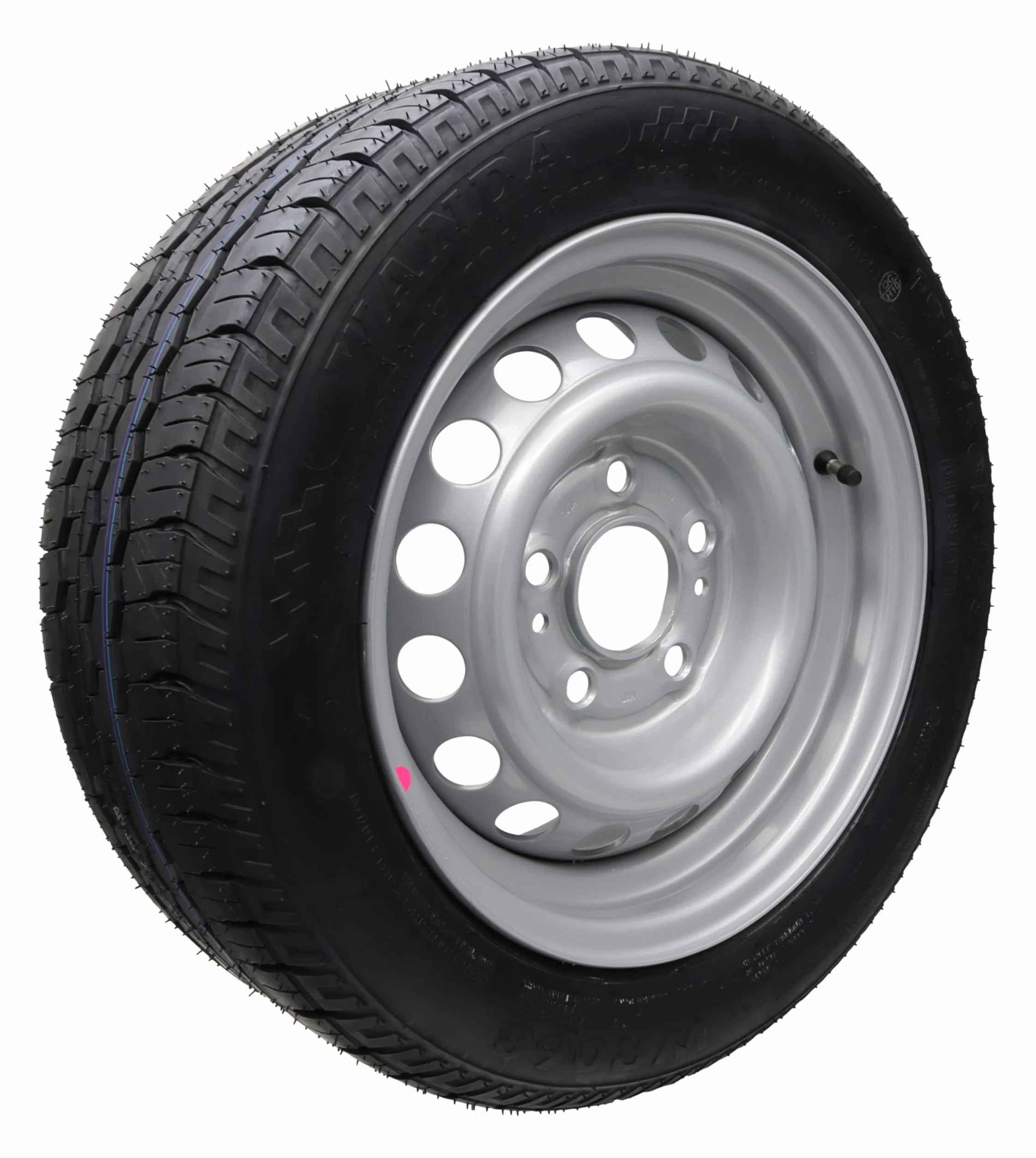 trailer parts4u Ruota completa 195/50 R 13 C per rimorchio + caravan, Pneumatici per camion su cerchione a 5 fori 6J x 13H2 ET30 LK 112 x 5, Acciaio (Steel)