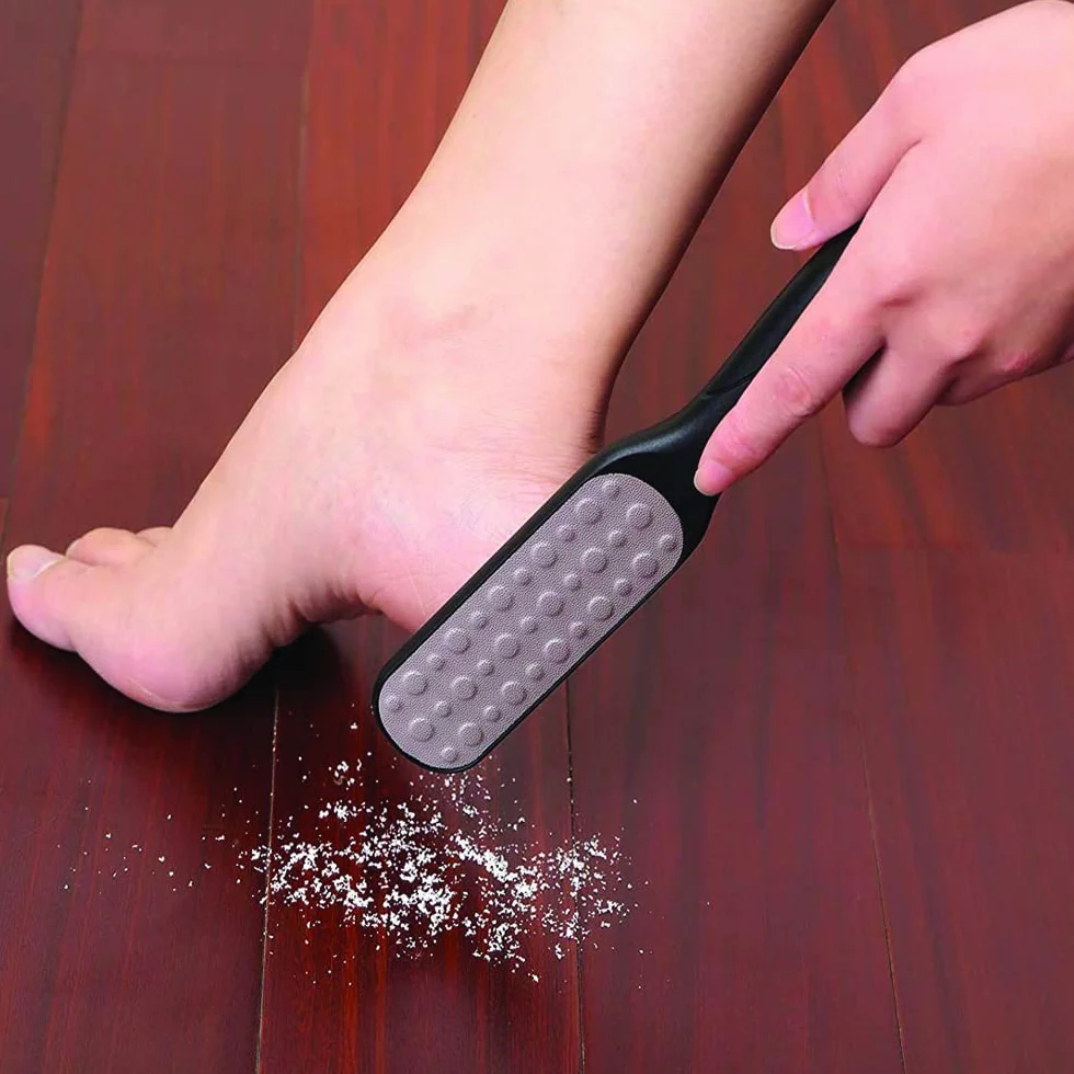 Raspa Piedi Professionale Doppia Superficie Lima Acciaio Inox Rimozione Calli Duroni Pelle Morta Pedicure