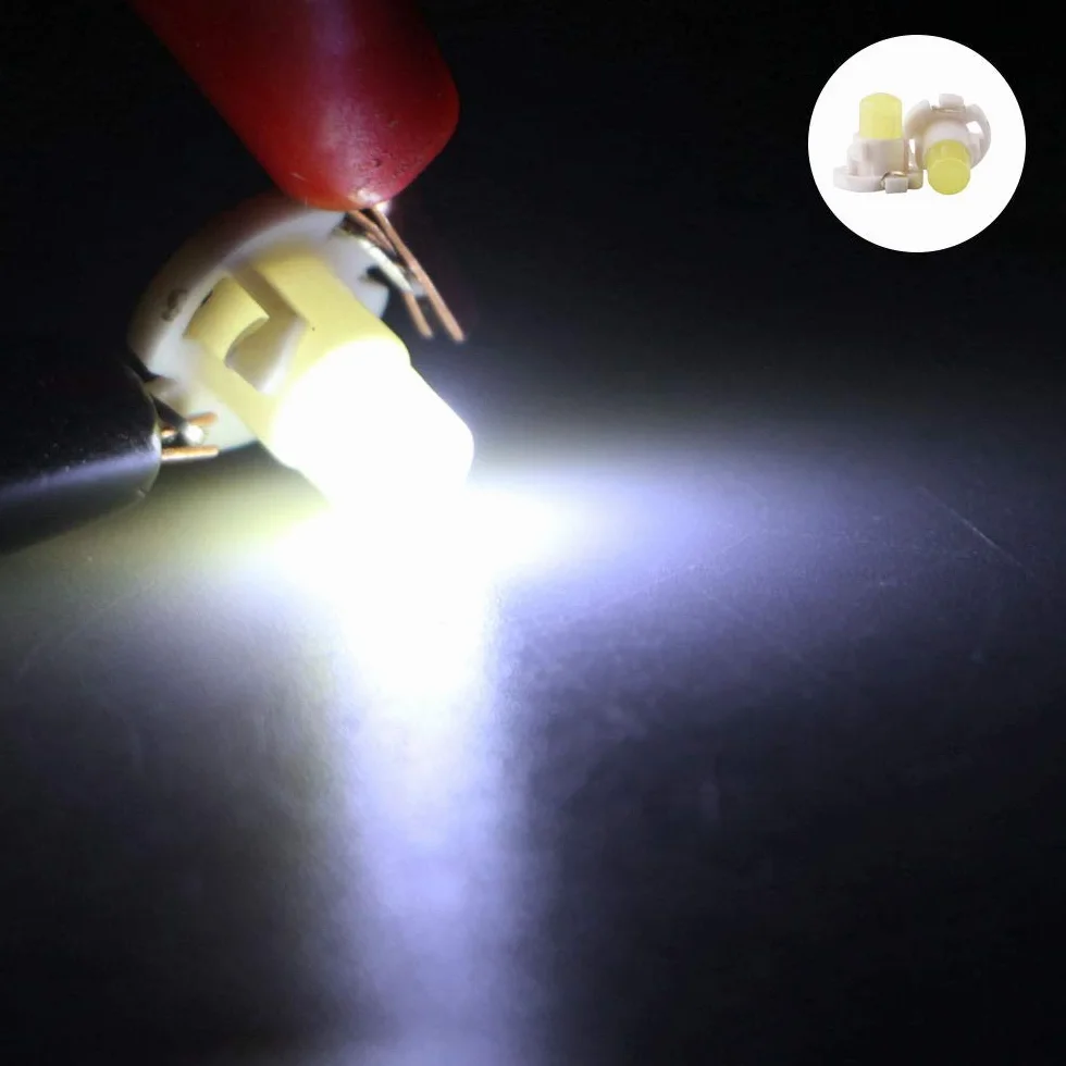 Qasim LED COB Lampadine T4.2 1SMD Bianco 12V per Auto