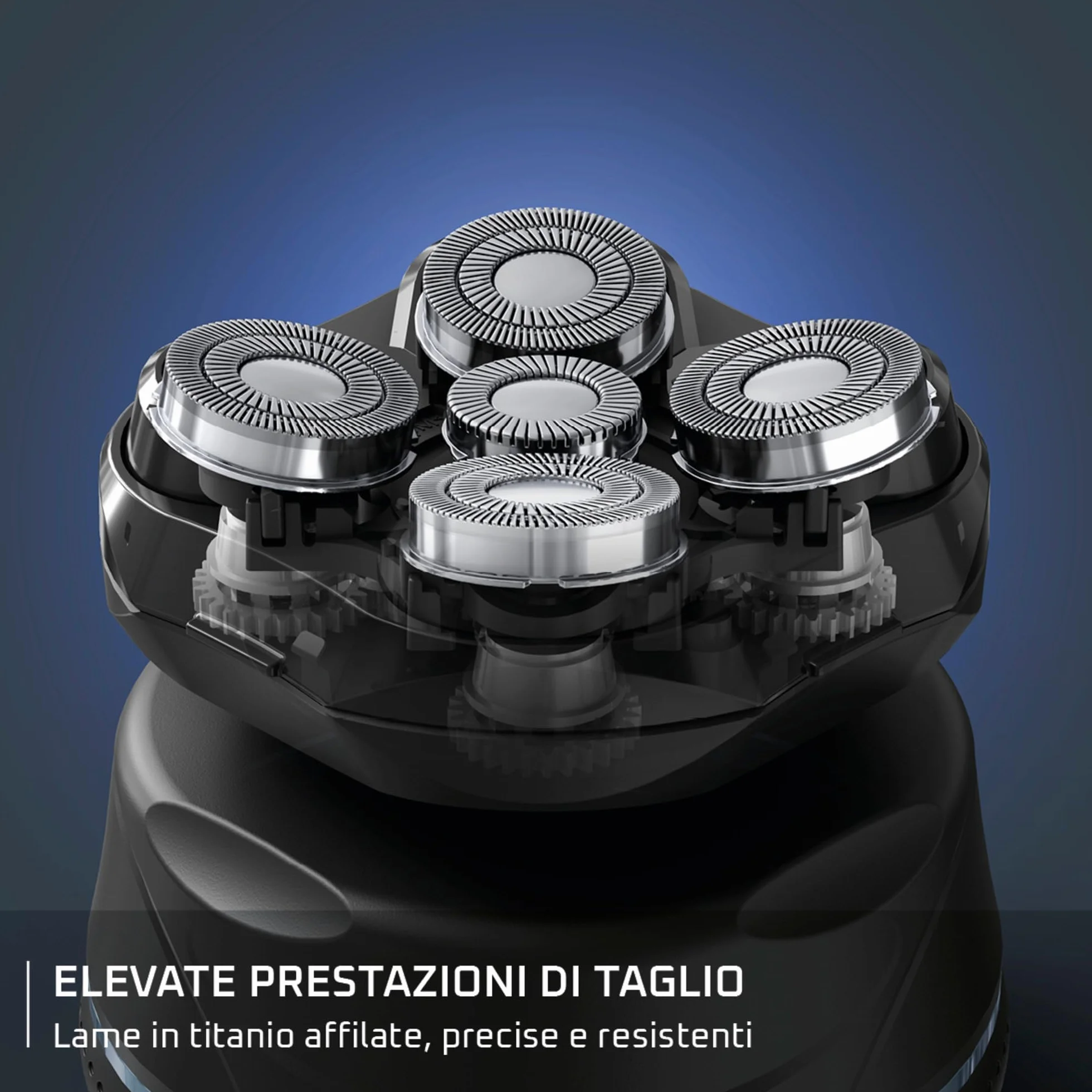 Rowenta GentleBald TN3110E0 Rasoio Capelli 5 Testine Titanio Motore Potente 80 Minuti