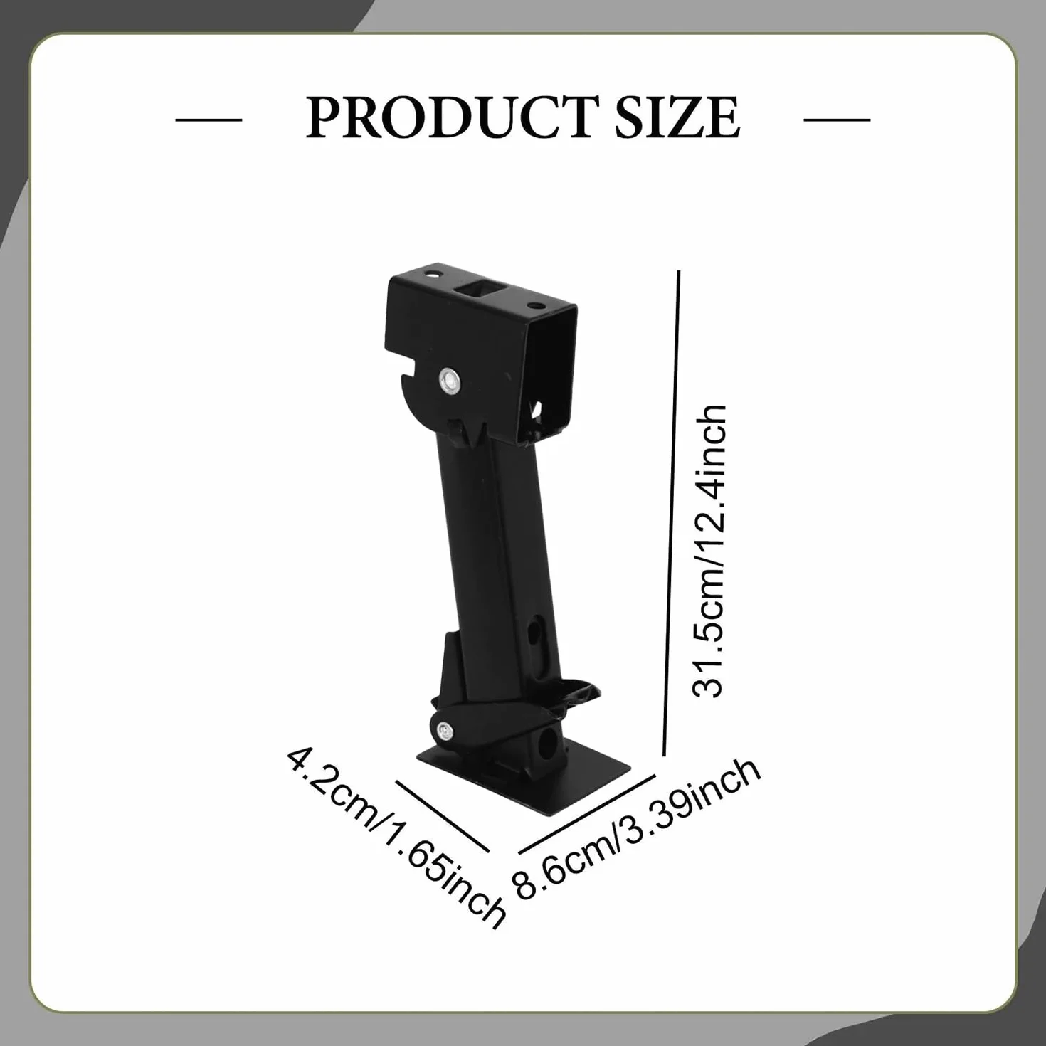 2 Pezzi Piedini Stazionamento Camper,Cric Di Parcheggio,Martinetto Stabilizzatore Per Camper,Supporto Parcheggio Martinetto Regolabile Da 650 Libbre,Adatto Per Camper,Roulotte,Ecc.(Nero)