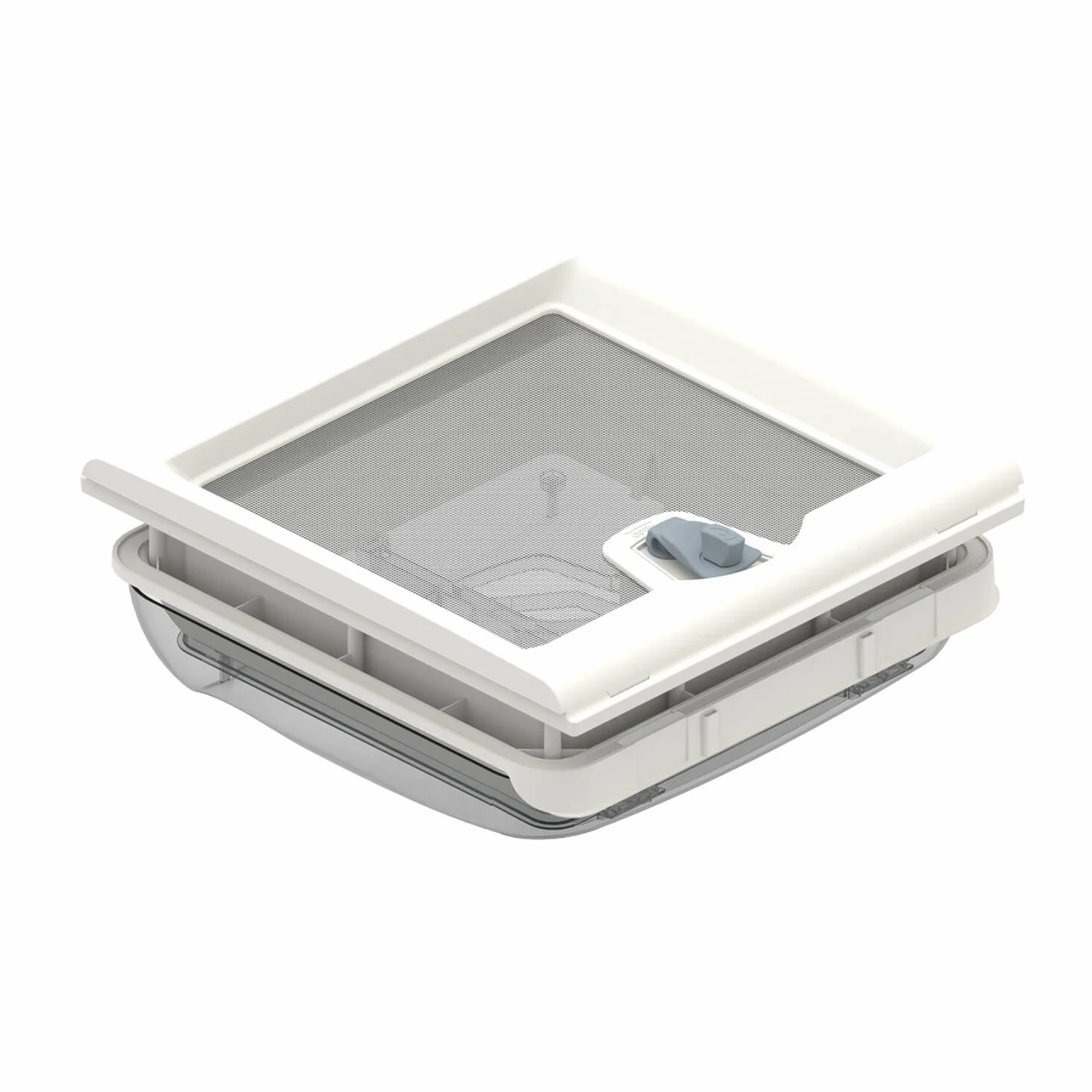 Oblò Vent 28 F Crystal Fiamma Interno Bianco Neutro Zanzariera Bagno Camper Van
