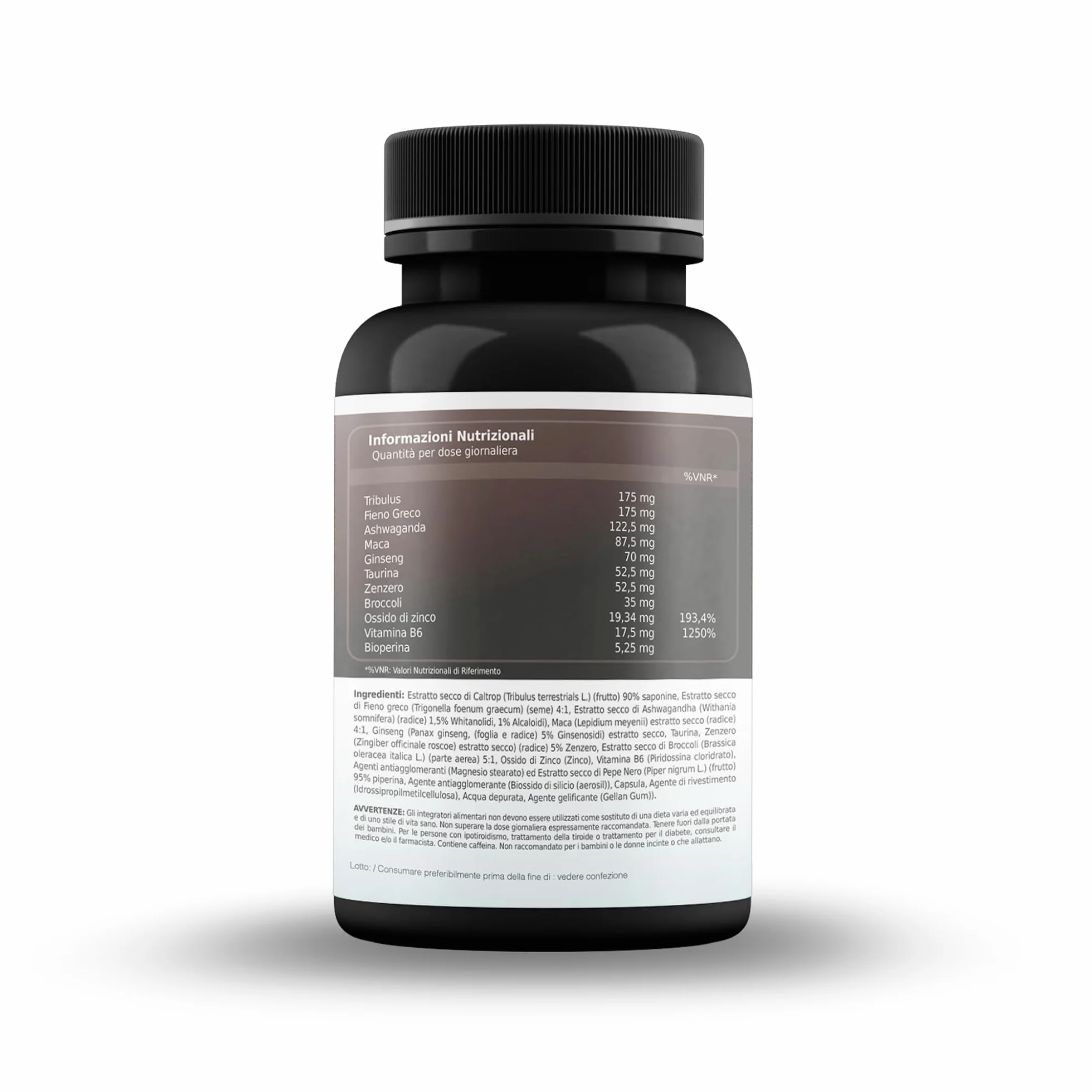 Farma Fusion Integratore Alimentare con Maca, Ginseng, Tribulus e Taurina 120 Capsule