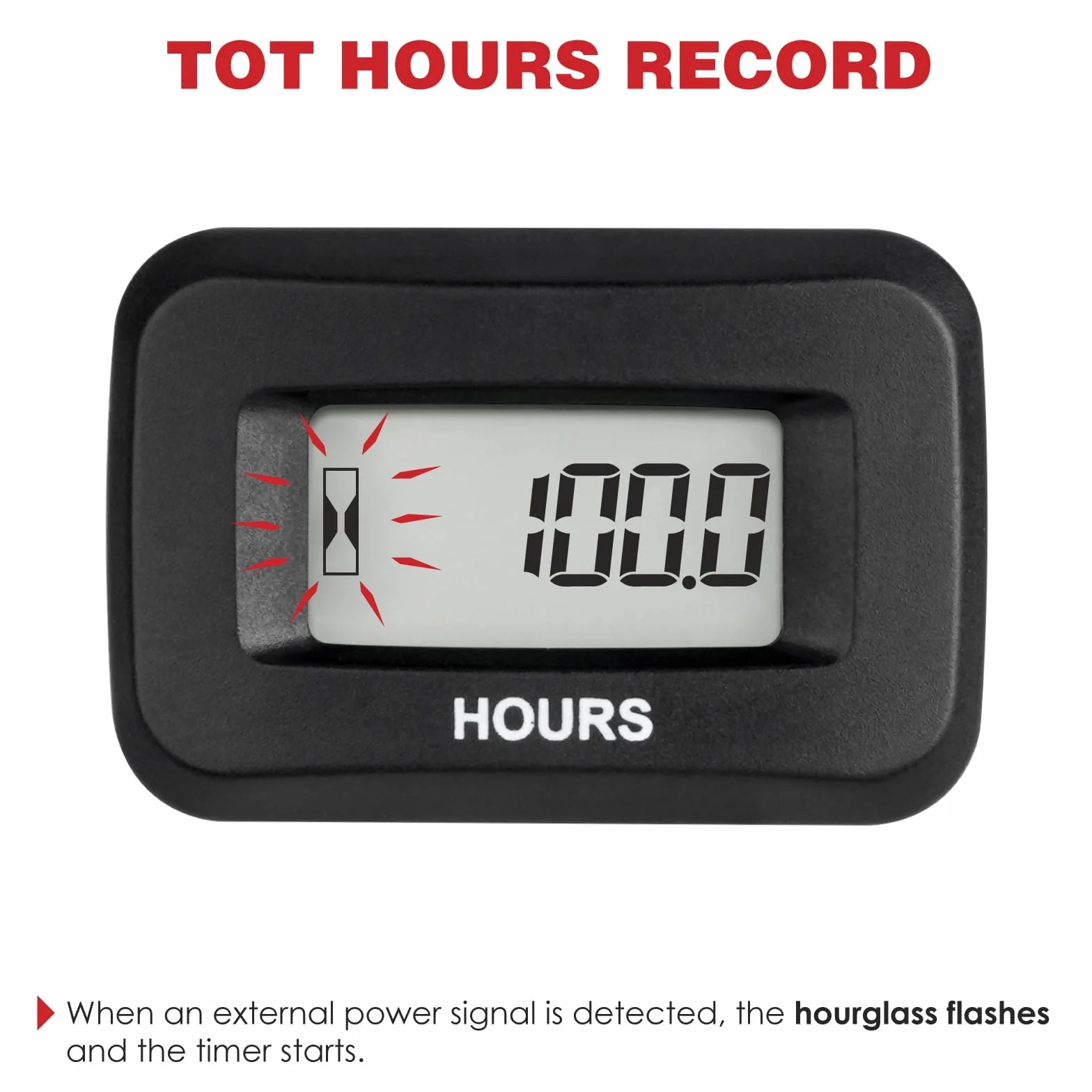 RQ-HM057AD Contaore a scatto, temporizzazione TOT, memorizzazione automatica dei dati, impermeabile IP68, utilizzato per pompe entrobordo e fuoribordo, generatori, tosaerba, modellini di bar