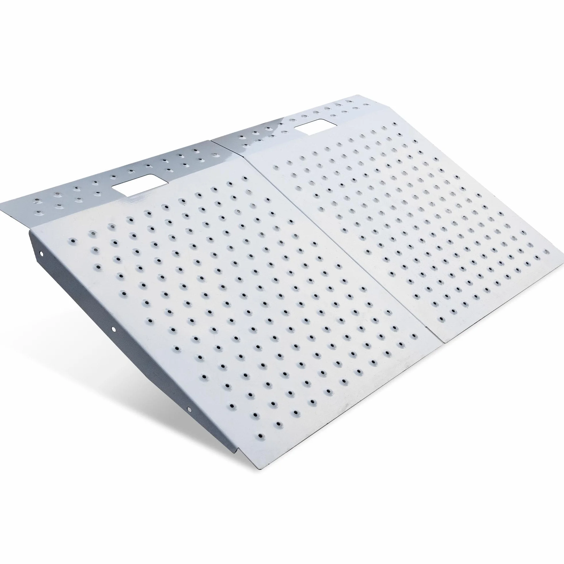 Rampa da 74 cm x 61 cm per Capannone per Rasaerba e Attrezzature da Giardino – Capacità 680 Kg Piastra Perforata Antiscivolo per ATV, Motociclette, Garage e Fienili (2 Pezzo)
