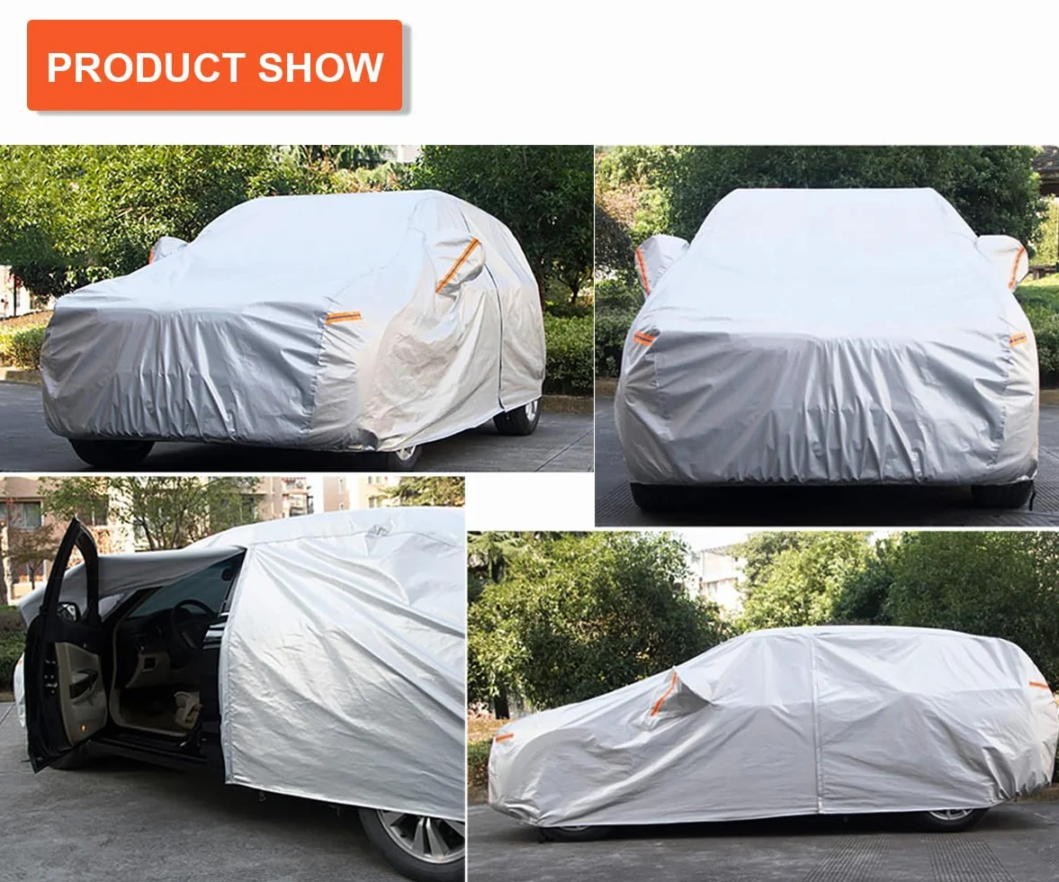 Kayme Telo Copriauto da Esterno, Copertura Impermeabile Anti UV Vento Antipolvere a 6 Strati con Cerniera e Felpato, Compatibile Con Cayenne, GLE, BMW X5, Grand Cherokee, Audi Q7 (SUV:da 485 a 510cm)