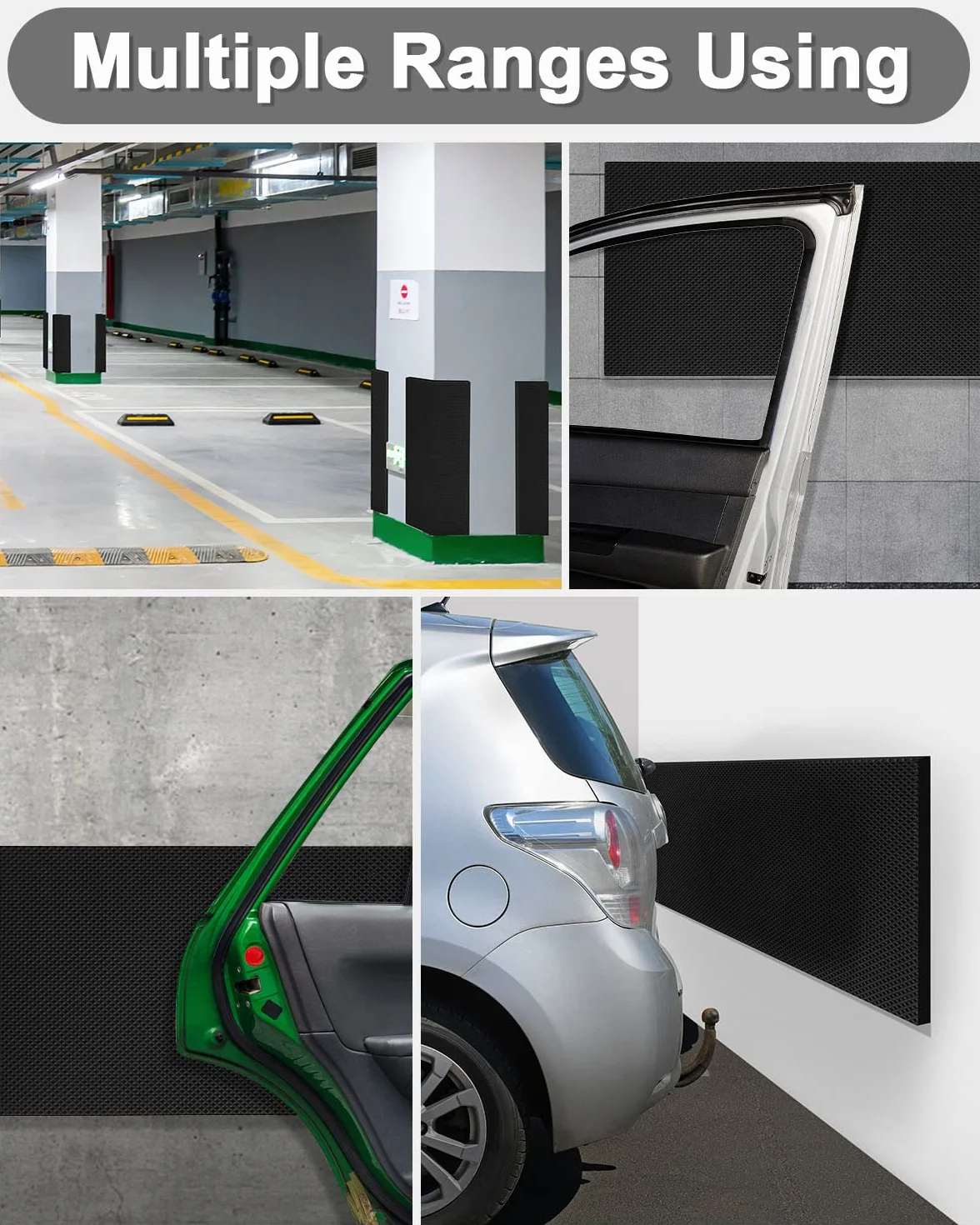 4pz Protezione per Pareti Paracolpi Garage, in EVA 40 x 20 x 2 cm Autoadesivo Protettore Portiera Auto, Legno Impermeabile Ammortizzanti