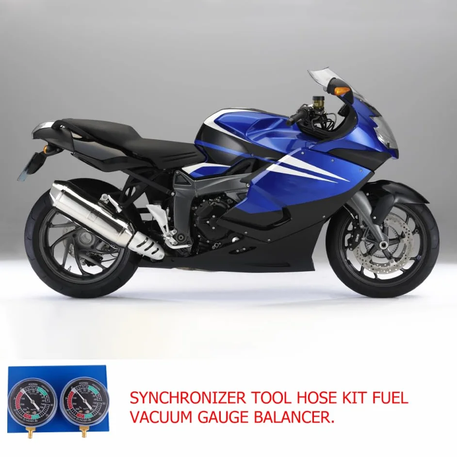 Cabilock Bilanciatore del Misuratore del Vuoto Carburante a 2 Cilindri per Motociclette, Manometro Vacuum Doppio Base Robusta per Sincronizzazione e Bilanciamento Motore