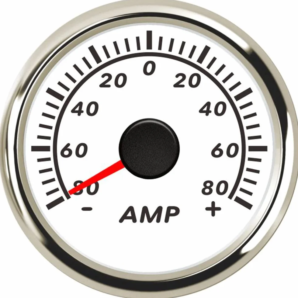 ELING 52 mm (2'') amperometro 80 A AMP con sensore di corrente con retroilluminazione per auto, barche, navi