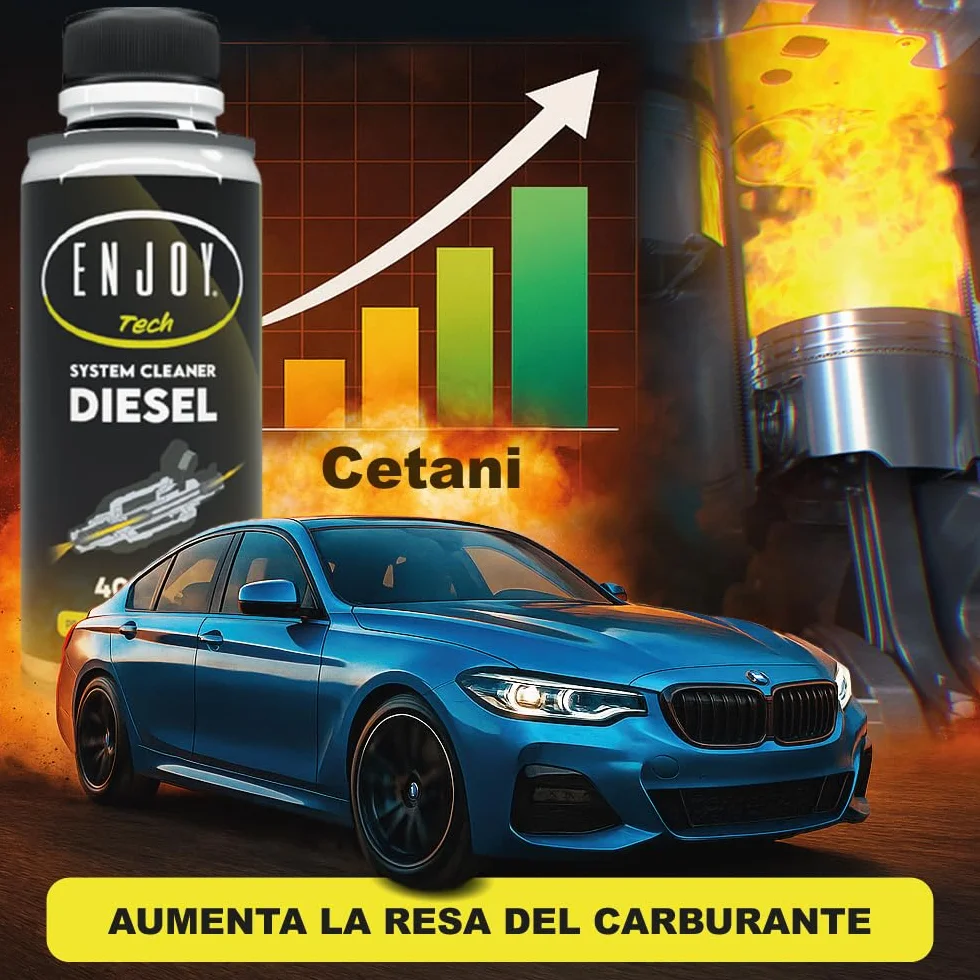 ENJOY TECH System Cleaner Diesel 400ML - Additivo Professionale Pulizia Iniettori Protezione Motore