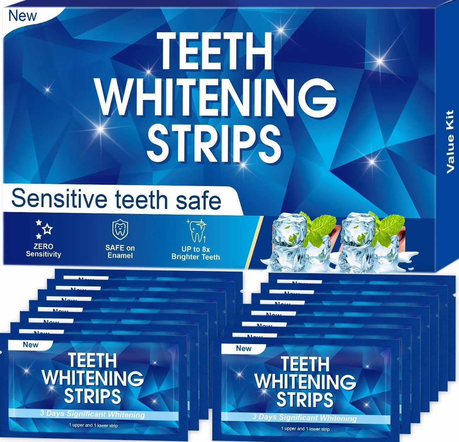Sbiancante Denti Strisce Sbiancanti 28 Strisce 14 Sessioni Sbiancamento Denti