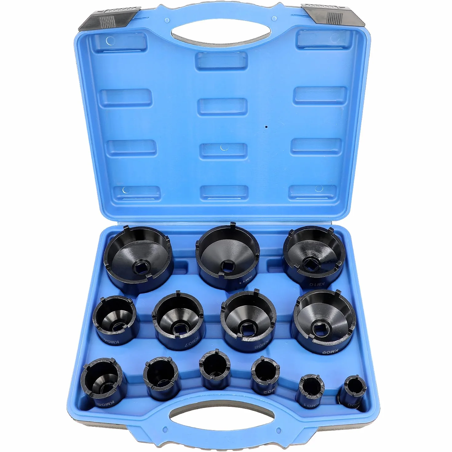 DPTOOL Kit prese per dadi mandrino 13 pezzi, giunti sferici, dado bloccaggio asse, rimozione installazione presa mozzo bloccaggio dadi scanalati KM