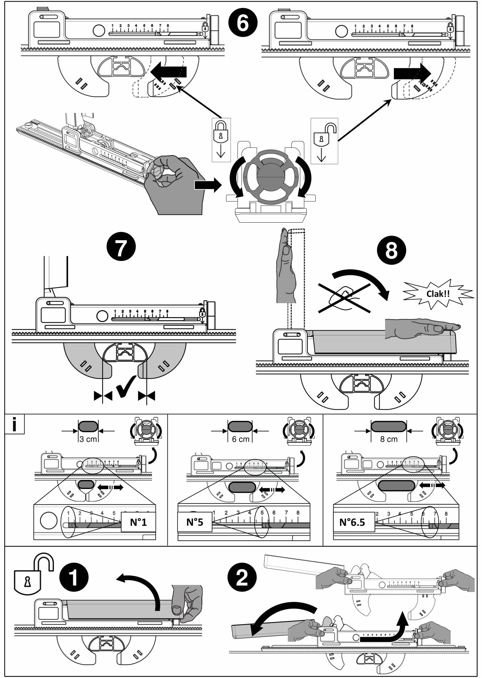 4 pezzi attacco Fissaggio rapido QUICK FIX per box FARAD