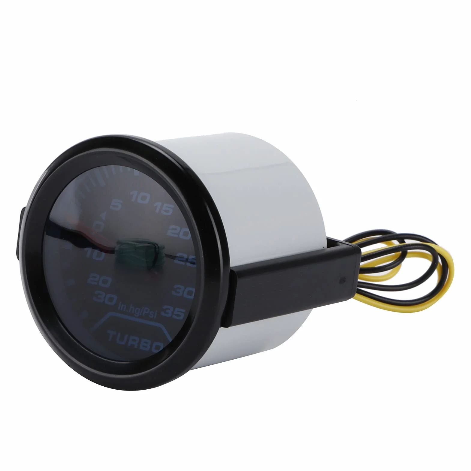 aqxreight Manometro Turbo Boost, 12V 52mm Manometro Turbo Boost 35PSI Display Digitale LED Blu Rosso Universale per Auto