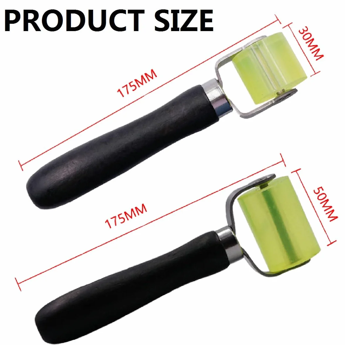 Rullo di Pressione Ruota,Rullo in Silicone Resistente,Auto Sound Deadener Applicazione 2PC Rullo per Cuciture Parati Strumento per La Bordatura E La Saldatura di Teloni in PVC