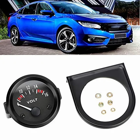 Voltmetro Analogico Universale per Auto 12V 52mm/2in - Gamma di Misurazione del Misuratore di Tensione 8-16V BX100007