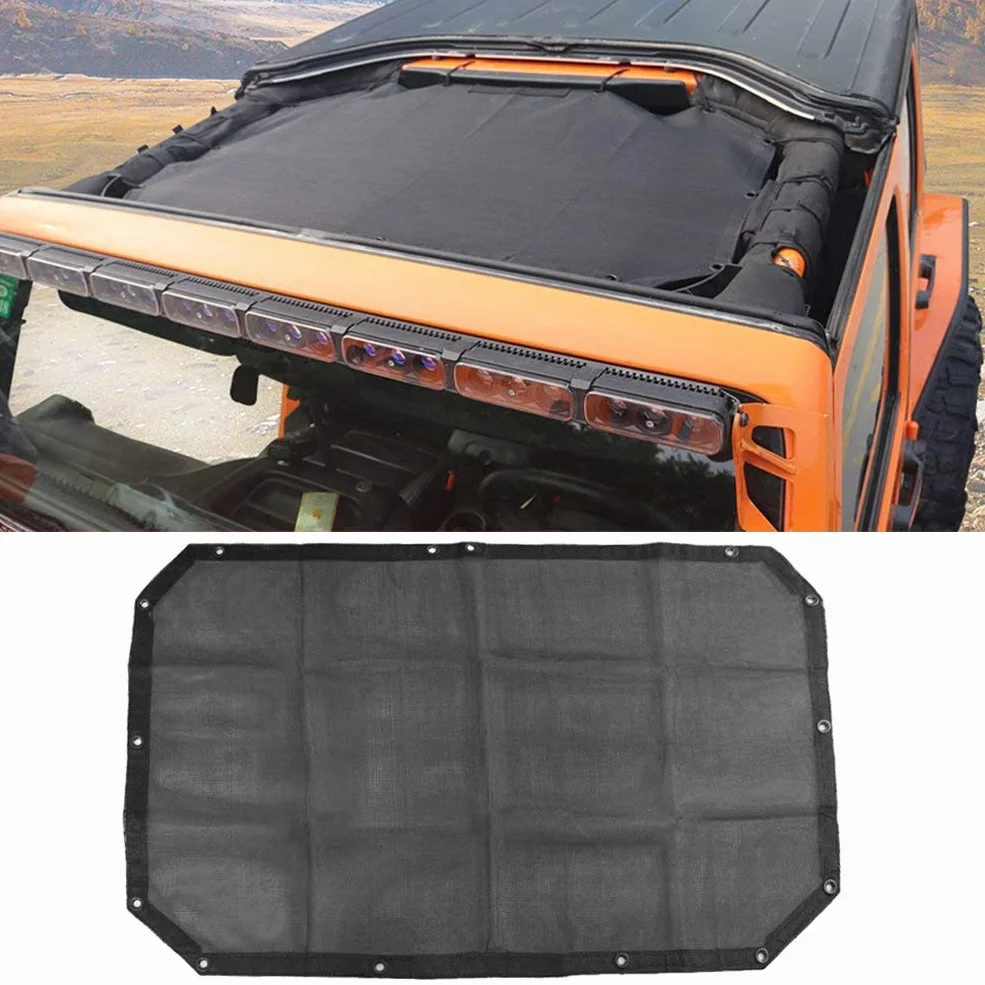 Parasole in Mesh Bikini Copertura Superiore Rete di Protezione UV per Wrangler Unlimited JK JKU 2007-2017